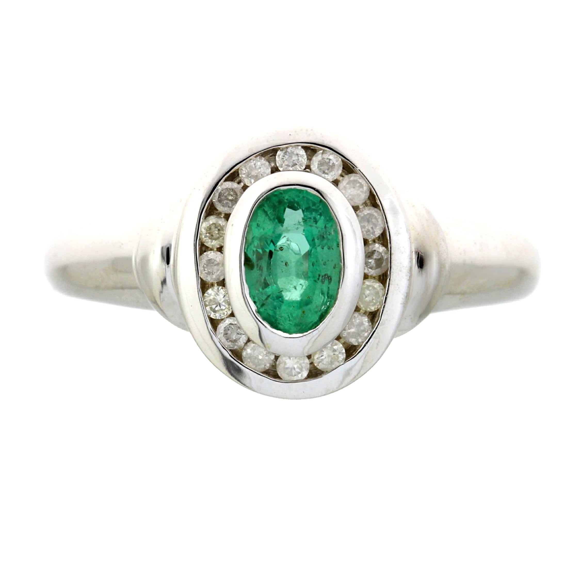 .60ct Emerald Diamond Ring 10KT White Gold on sale at MyriadMart