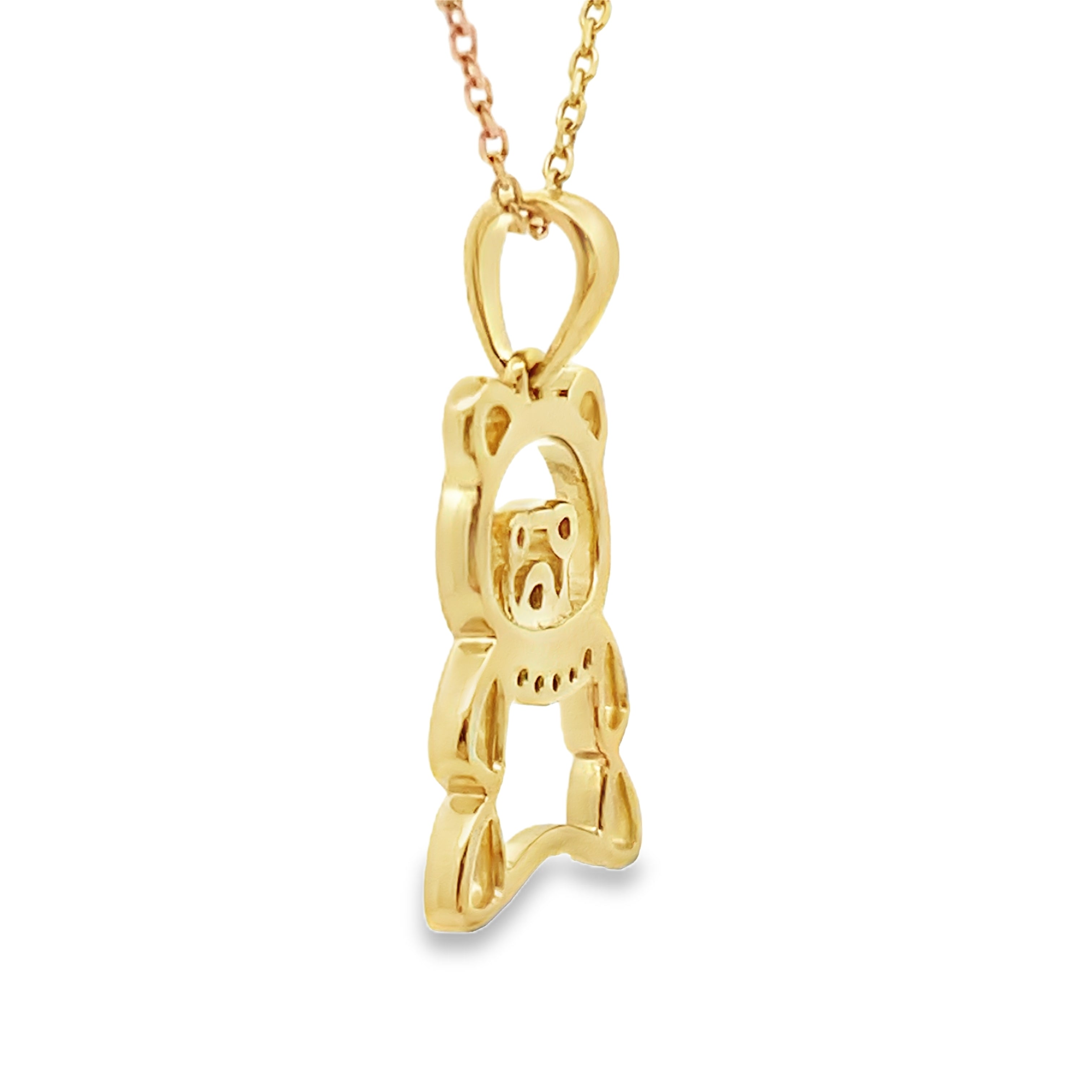 .03ct Diamond Animal Pendant 10KT Yellow Gold