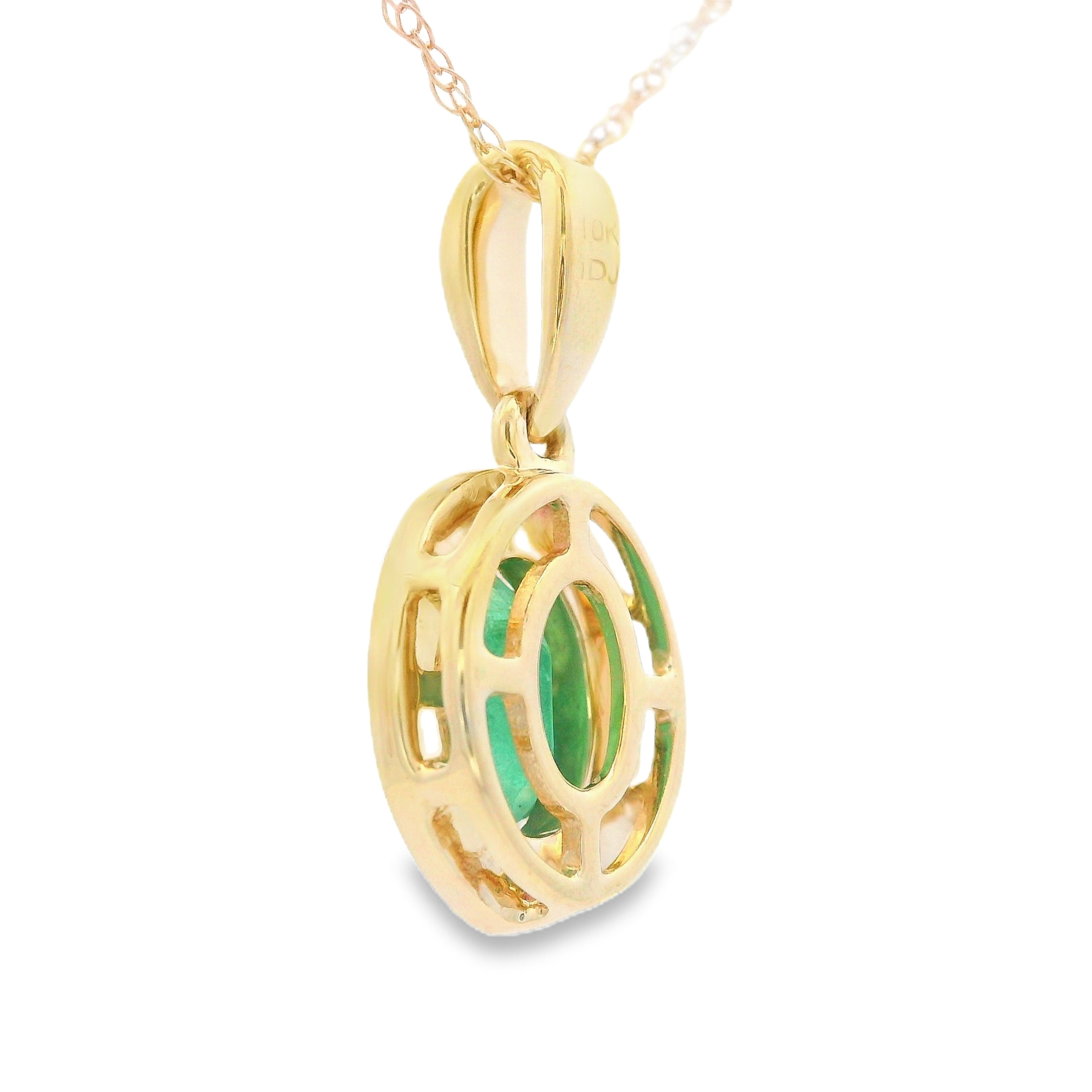 .46ct Emerald Diamond Fashion Pendants 10KT Yellow Gold on sale at MyriadMart