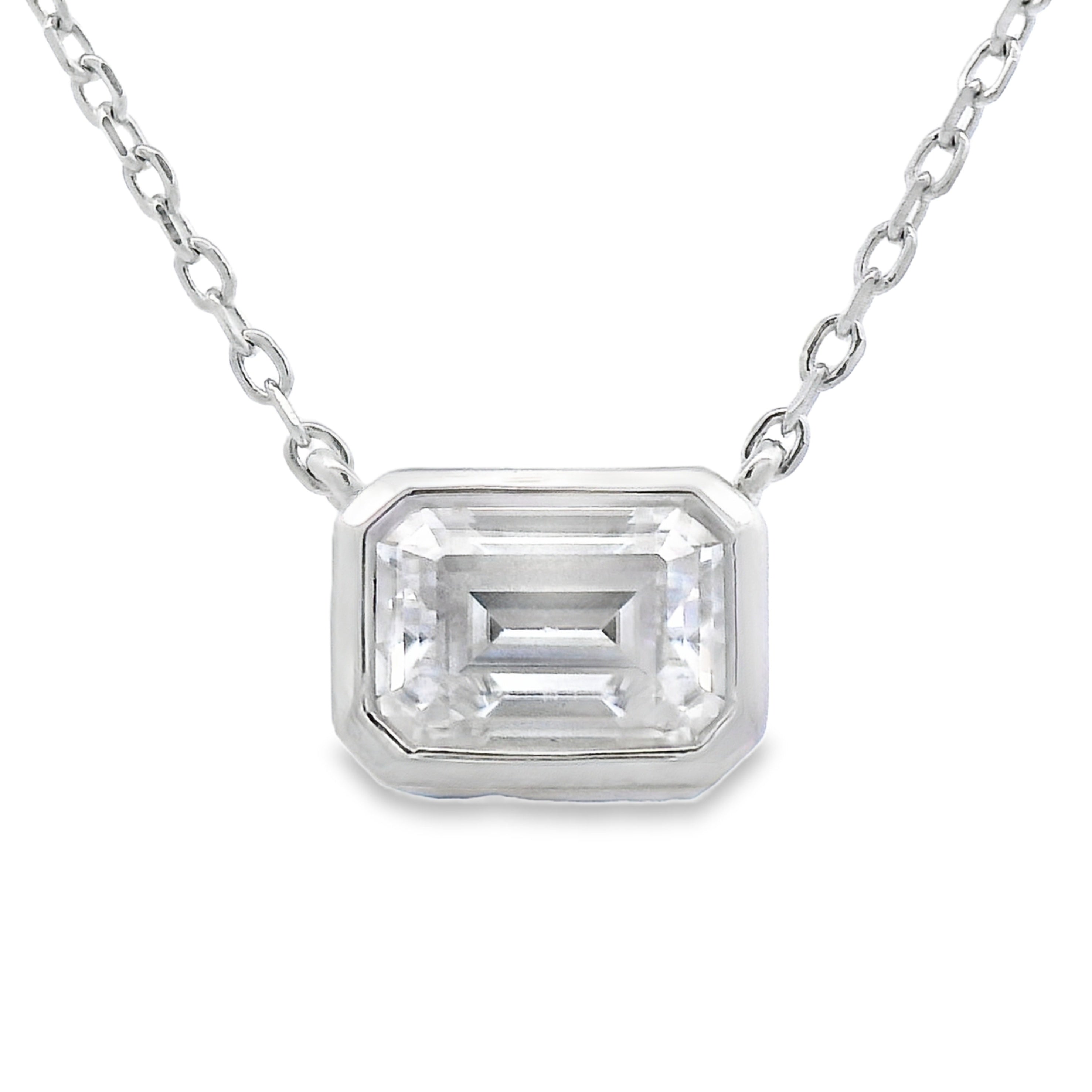 .85ct Moissanite Pendant Sterling Silver on sale at MyriadMart