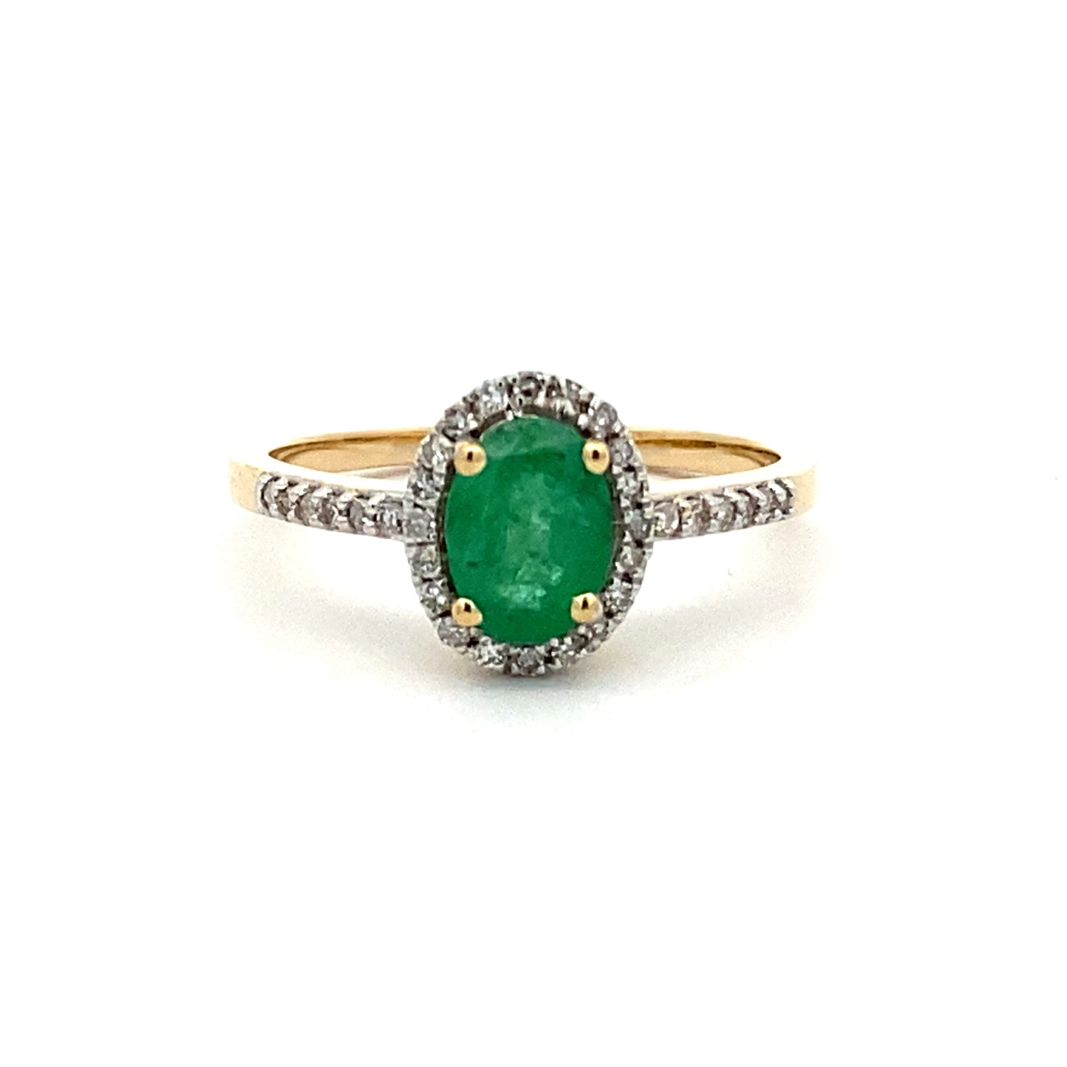 .74ct Emerald Diamond Ring 14KT Yellow Gold on sale at MyriadMart