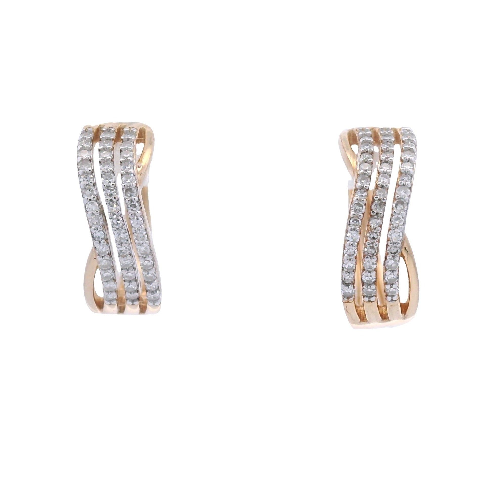 Natural .25ct Hoop Earrings Gold plated Sterling Silver on sale at MyriadMart