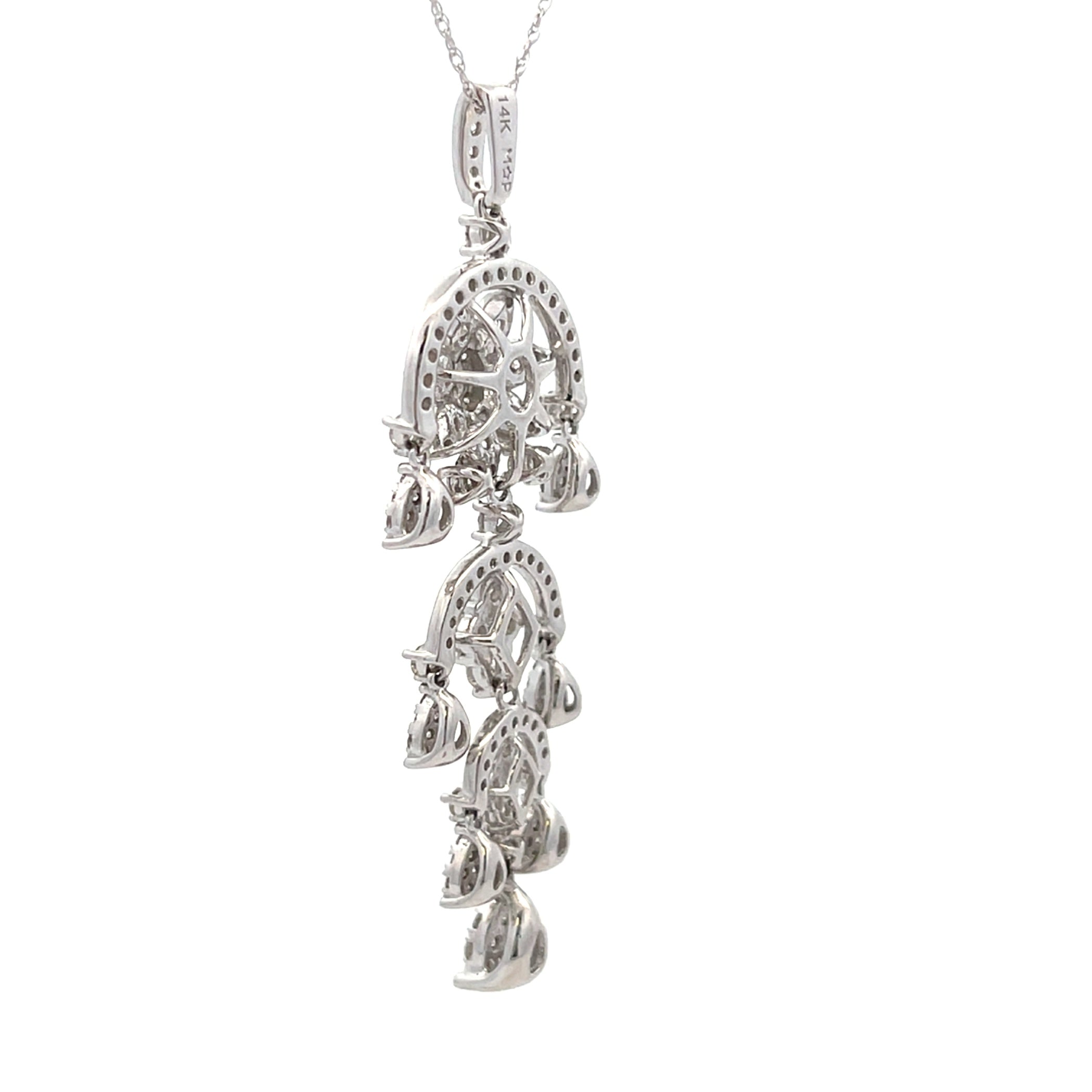 1.50ct Diamond Fashion Pendants 14KT White Gold on sale at MyriadMart