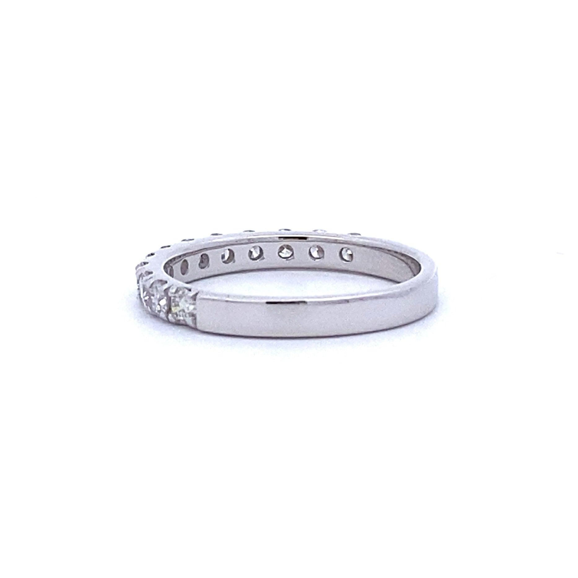 .75ct Diamond Wedding Band Ring 14KT White Gold on sale at MyriadMart