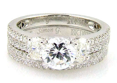 1.05ct Engagement Ring Set 18KT White Gold on sale at MyriadMart