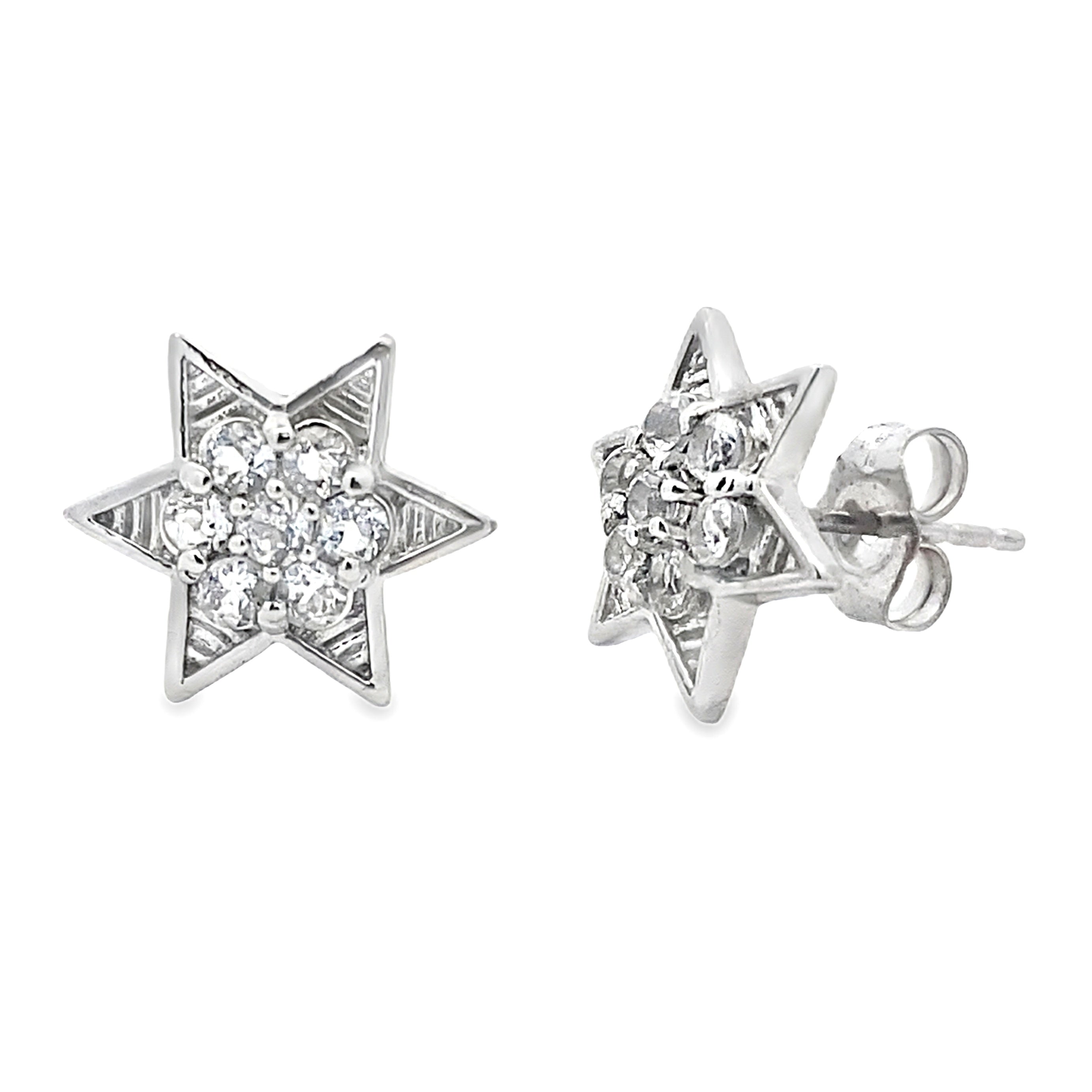 .50ct White Topaz Earrings Sterling Silver on sale at MyriadMart
