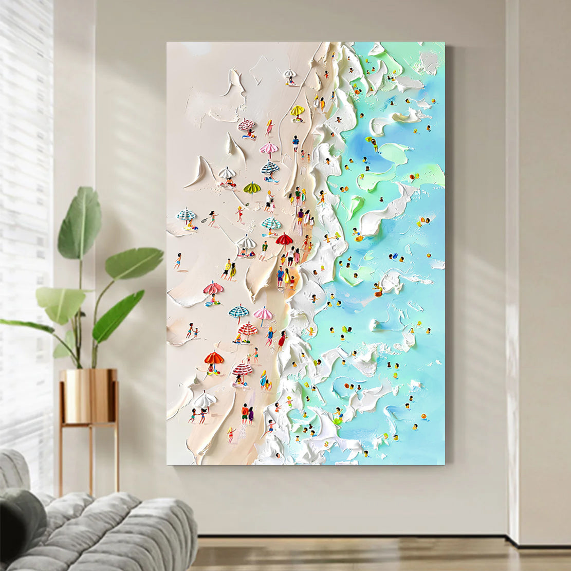 Beachfront Painting Coastal Wall Art on sale at MyriadMart