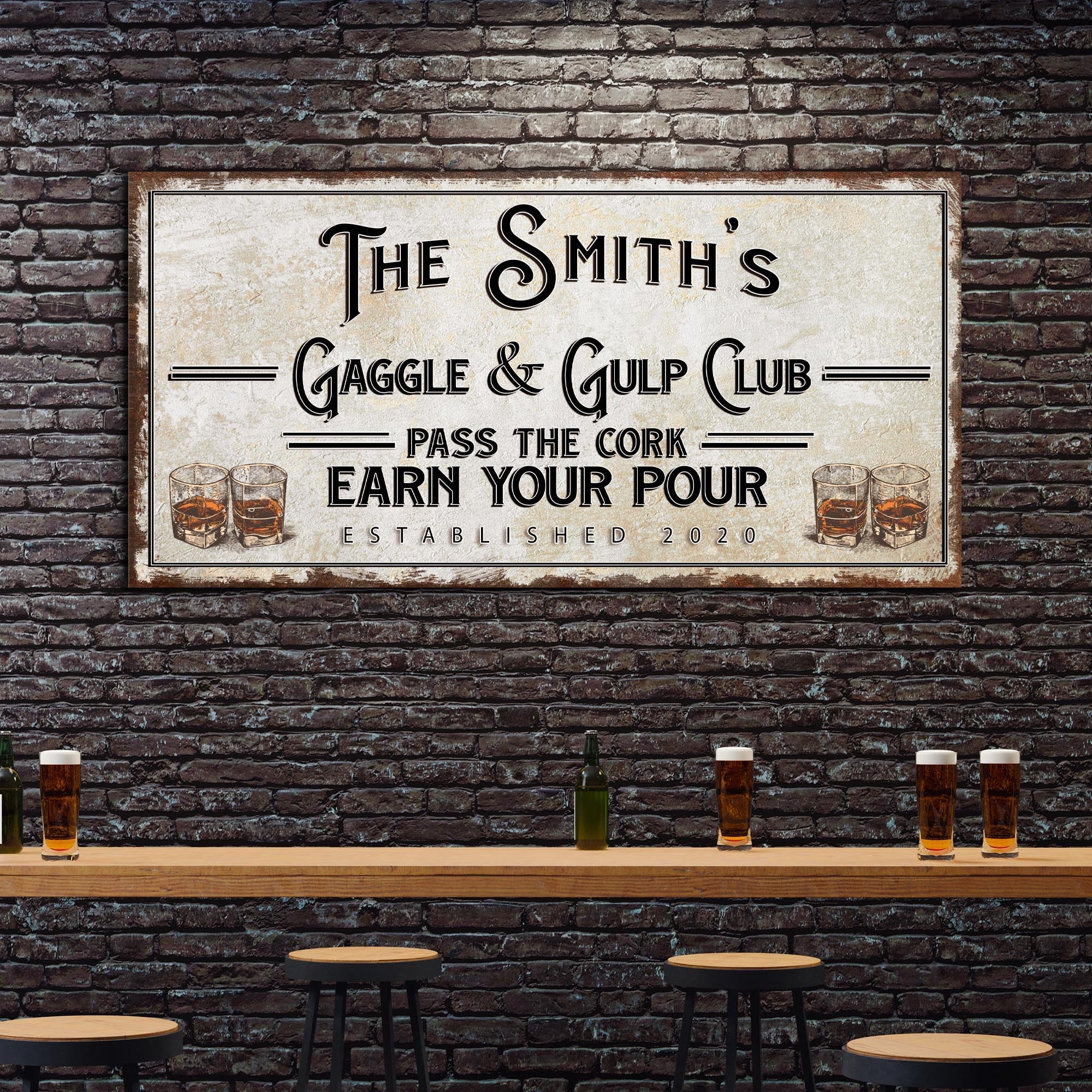 Gaggle & Gulp Club Sign on sale at MyriadMart