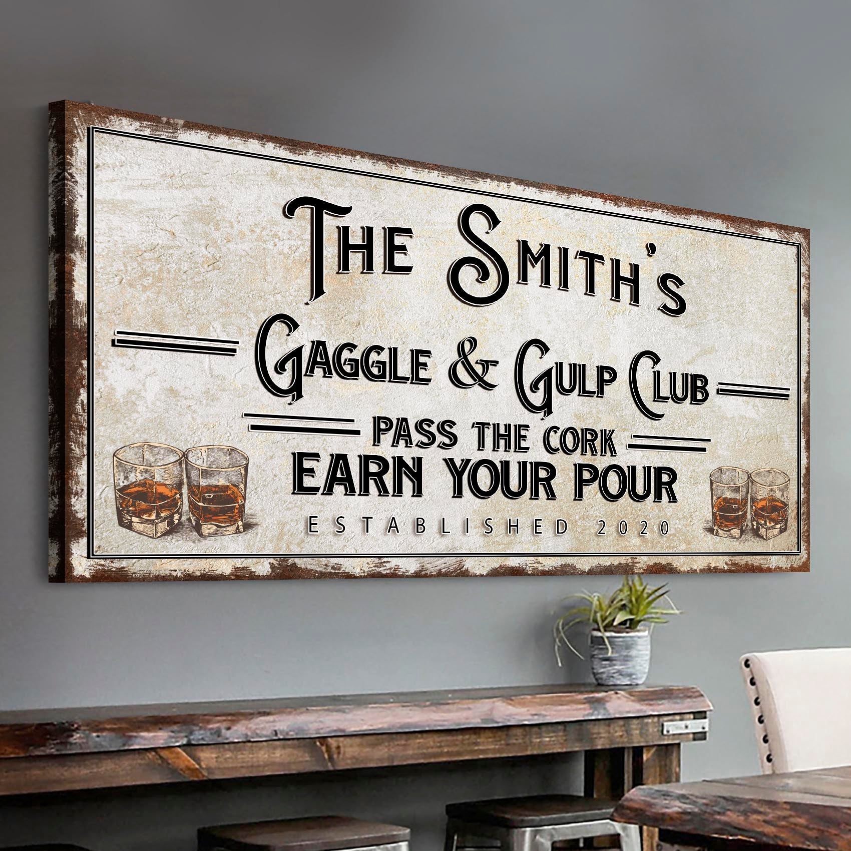 Gaggle & Gulp Club Sign on sale at MyriadMart