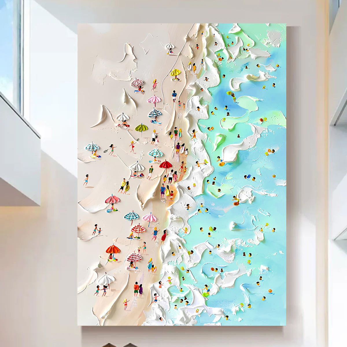 Beachfront Painting Coastal Wall Art on sale at MyriadMart