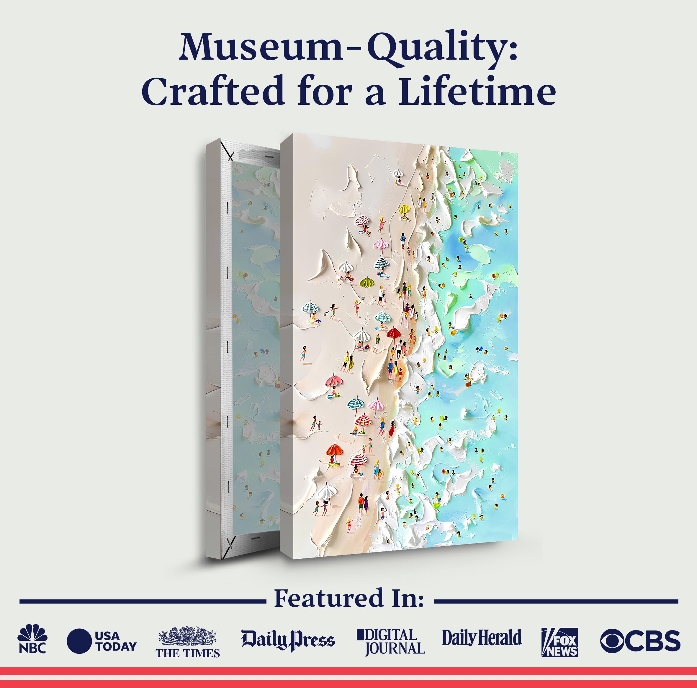 Beachfront Painting Coastal Wall Art on sale at MyriadMart