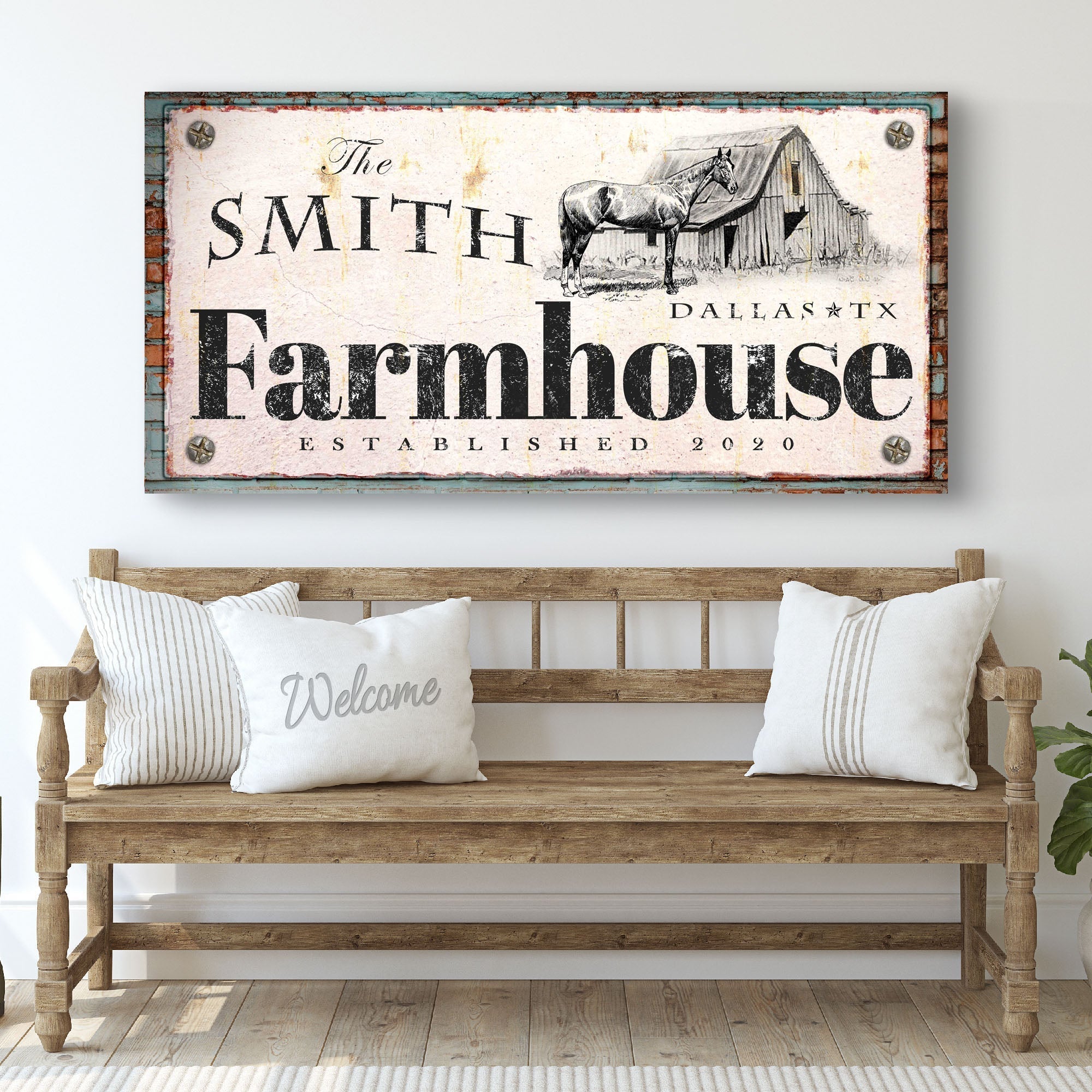 Rustic Horse Farmhouse Sign II on sale at MyriadMart
