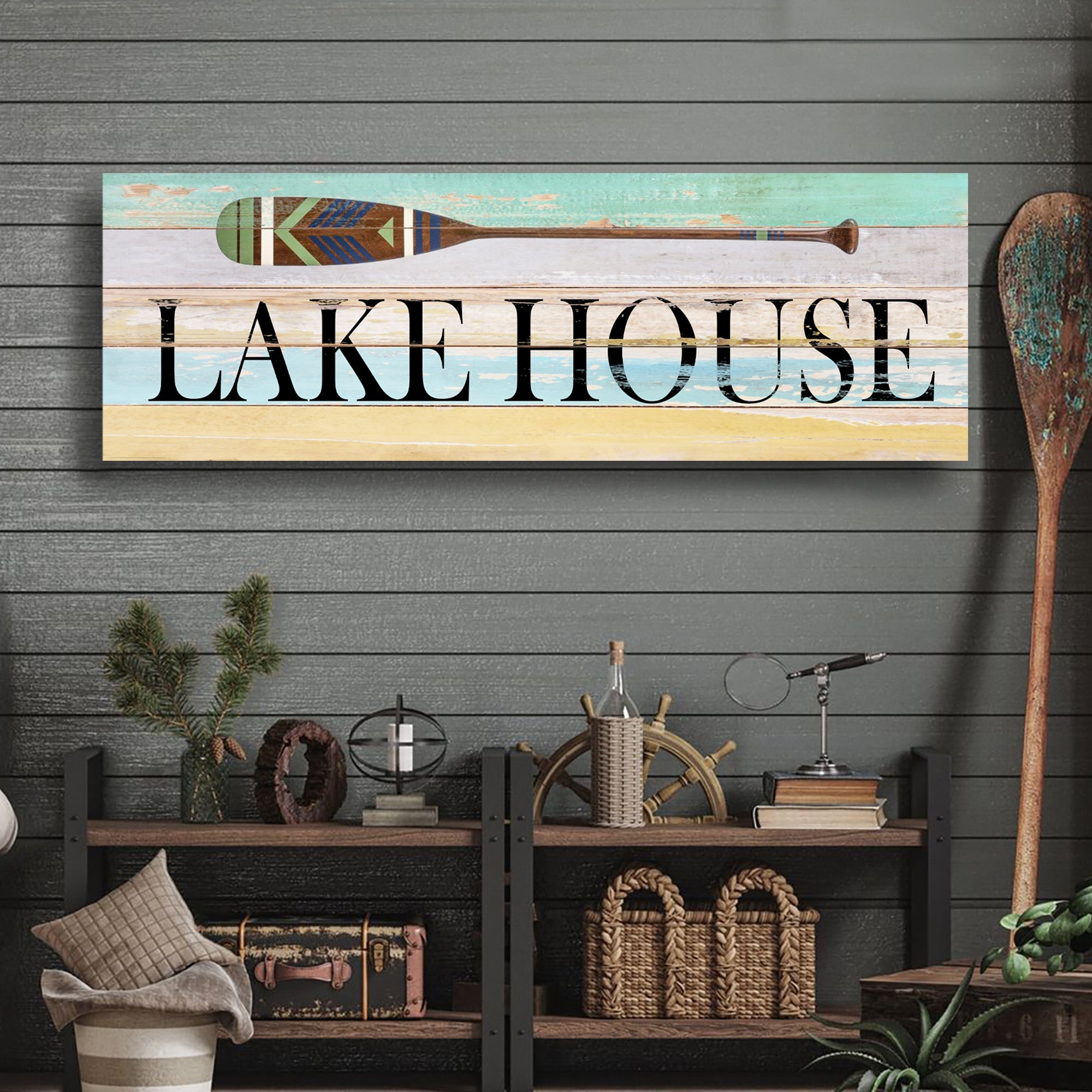 Lake House Coastal Sign on sale at MyriadMart