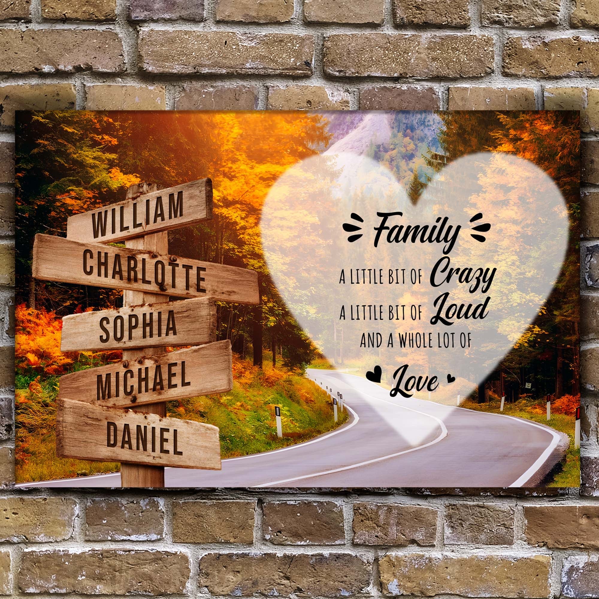 A Lot of Love Family Names Sign II on sale at MyriadMart