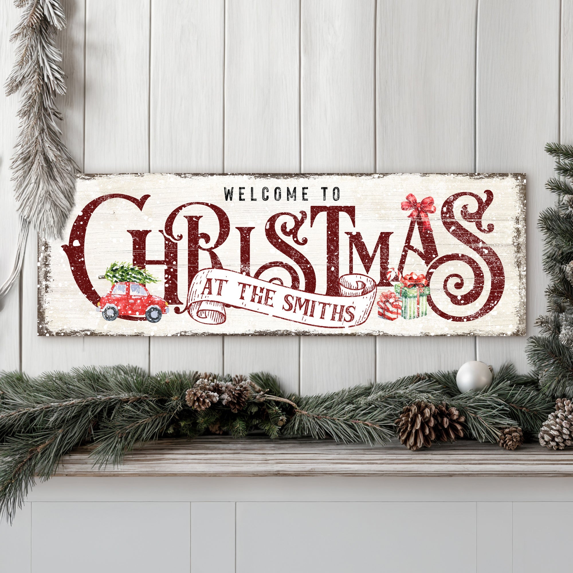 Family Welcome To Christmas Sign II on sale at MyriadMart