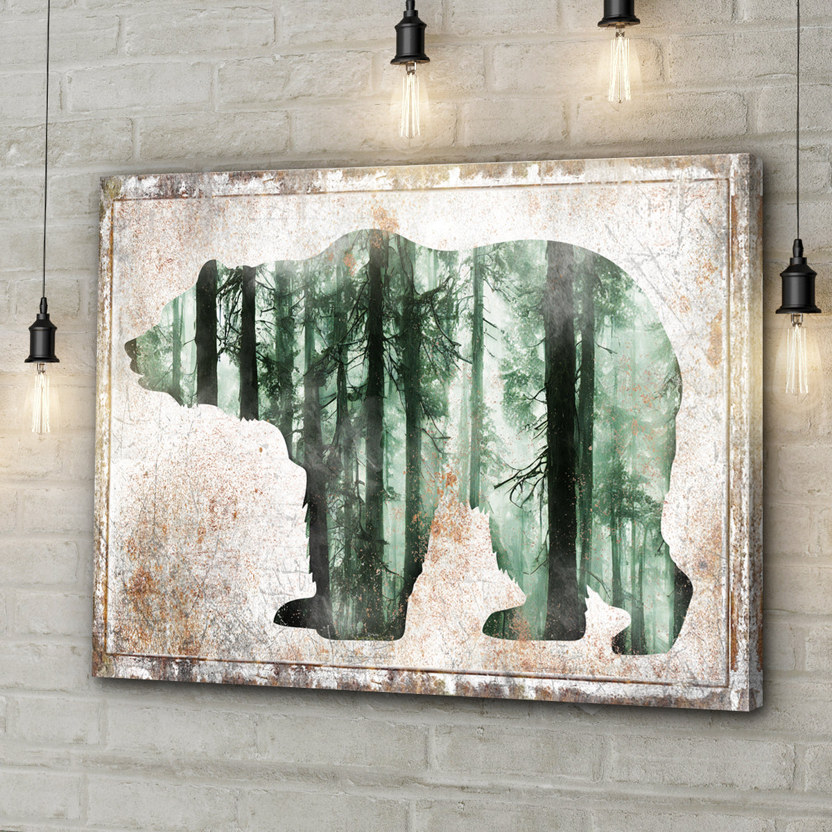 Animals Forest Bear Birch Canvas Wall Art on sale at MyriadMart
