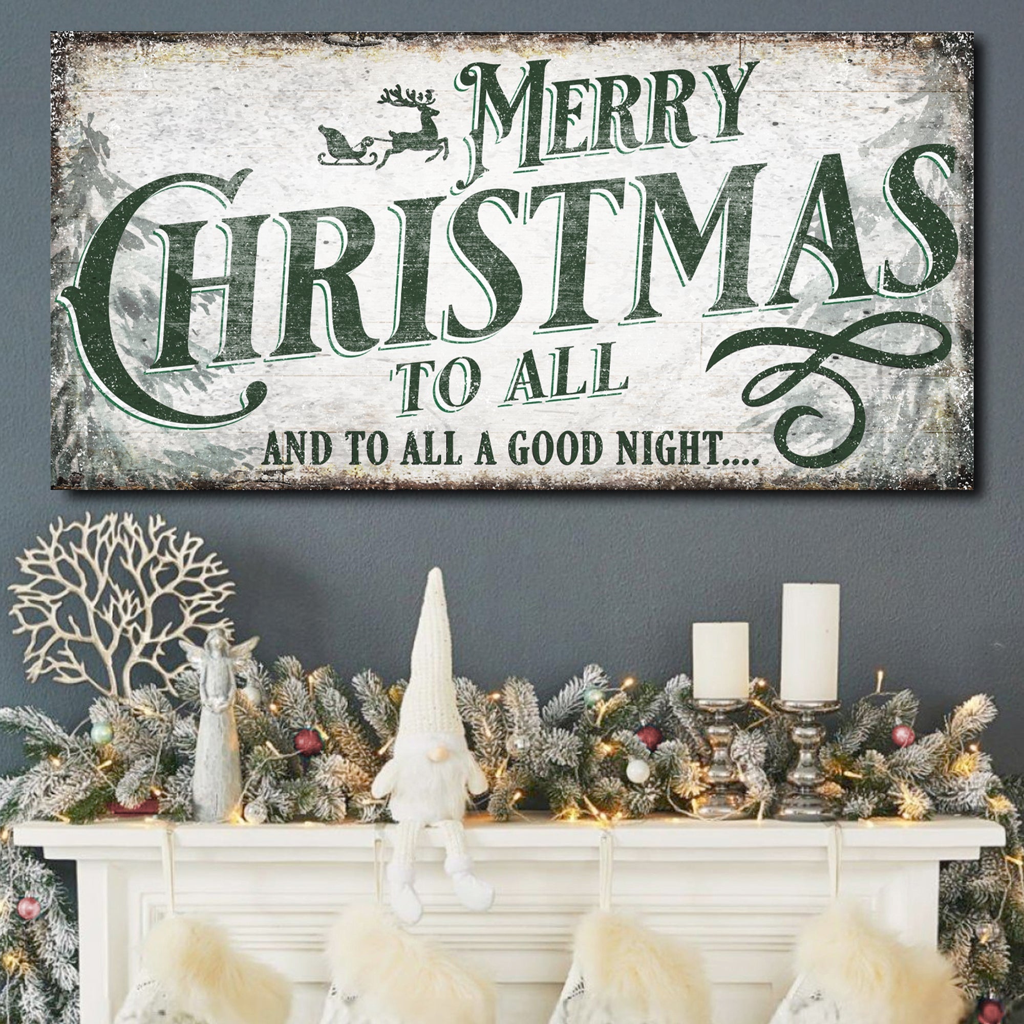 Merry Christmas To All And Goodnight Sign II on sale at MyriadMart
