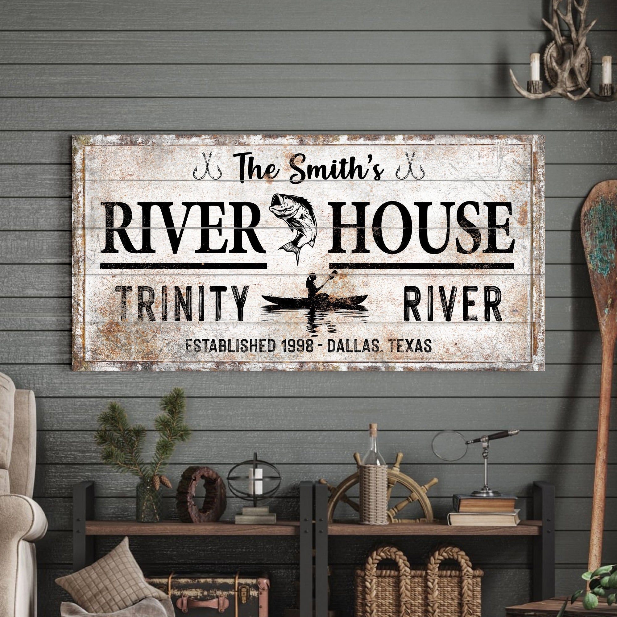 Personalized River House Sign II on sale at MyriadMart