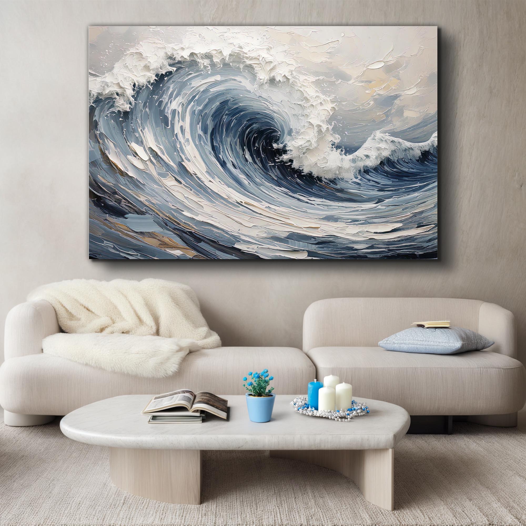 Modern Ocean Wave Wall Art on sale at MyriadMart