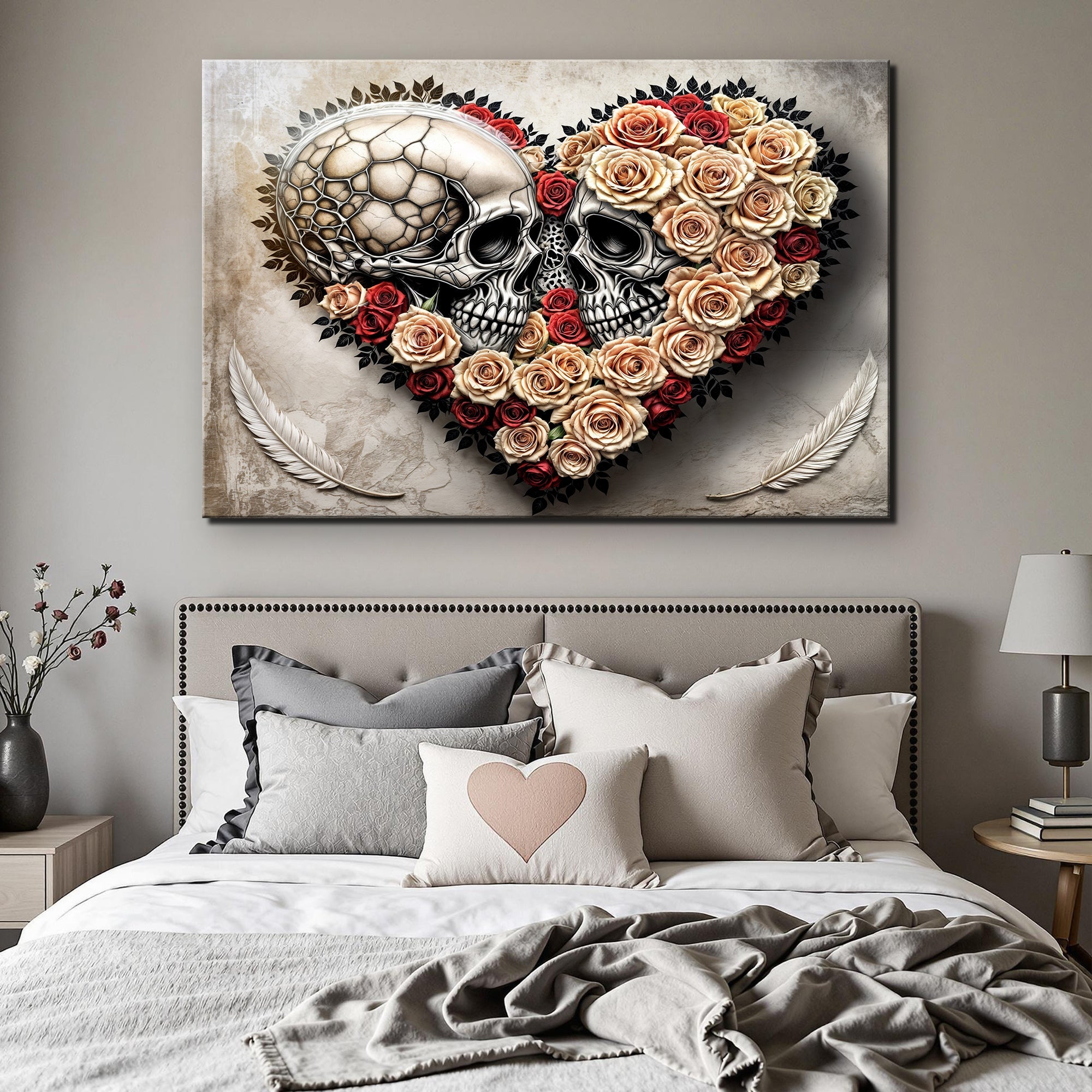 Skull and Flowers Wall Art VII on sale at MyriadMart