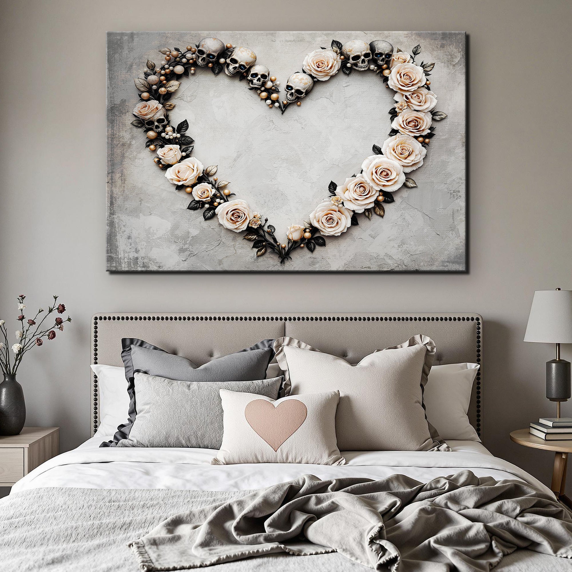 Skull and Flowers Wall Art XI on sale at MyriadMart