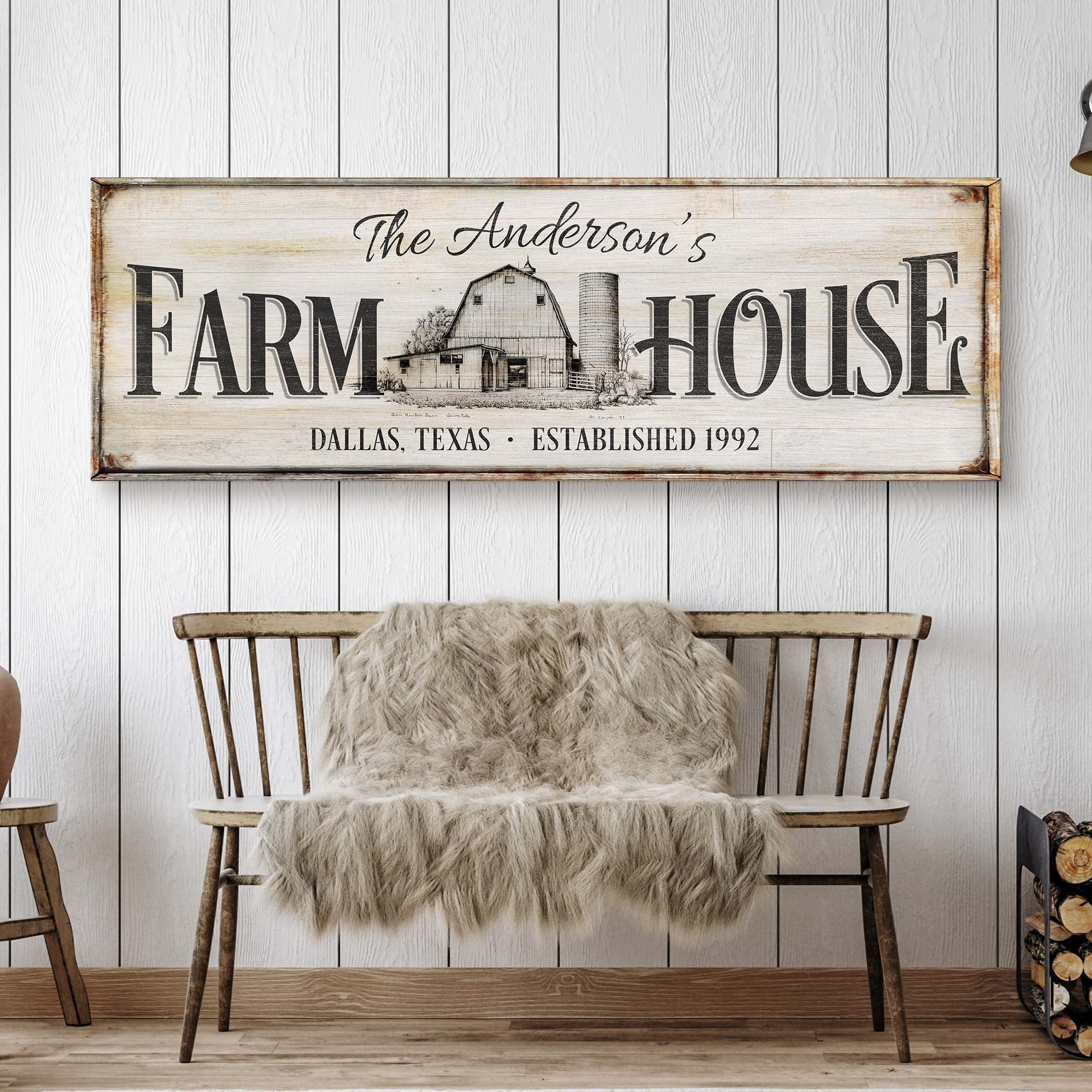 Personalized Rustic Farmhouse Sign on sale at MyriadMart