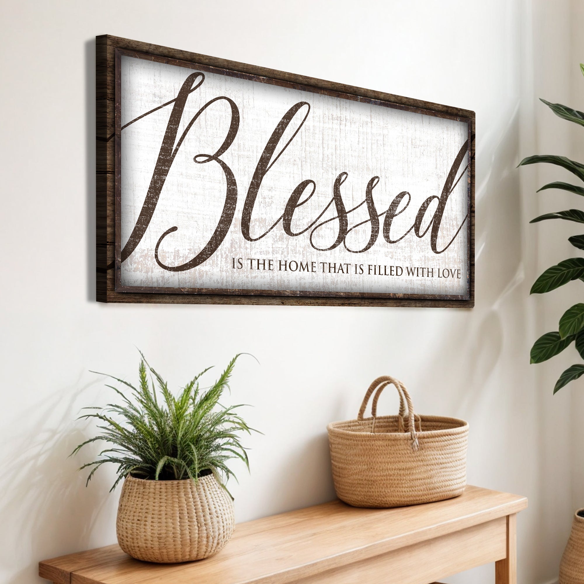 Blessed Is The Home That Is Filled With Love Sign on sale at MyriadMart