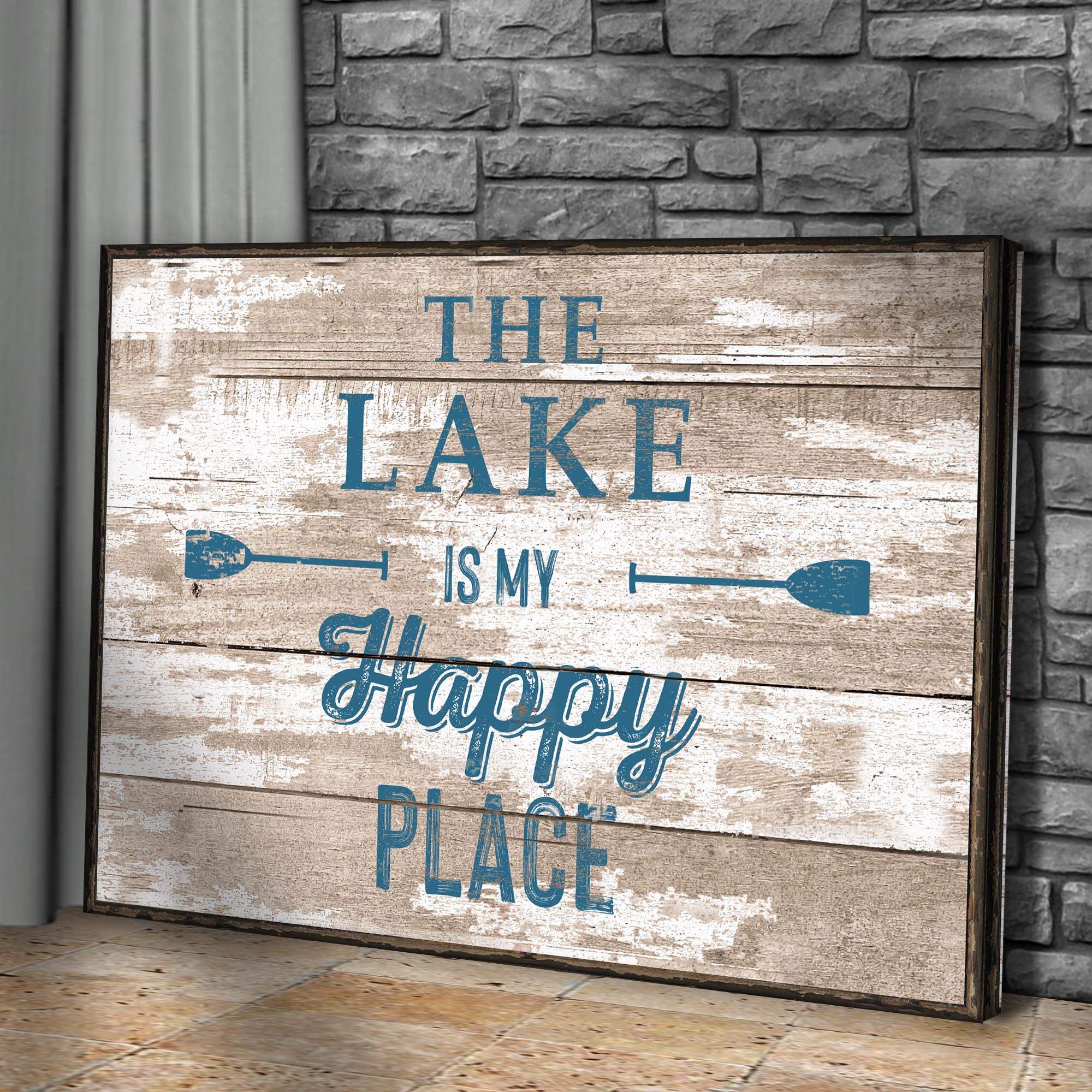 The Lake Is My Happy Place Sign III on sale at MyriadMart