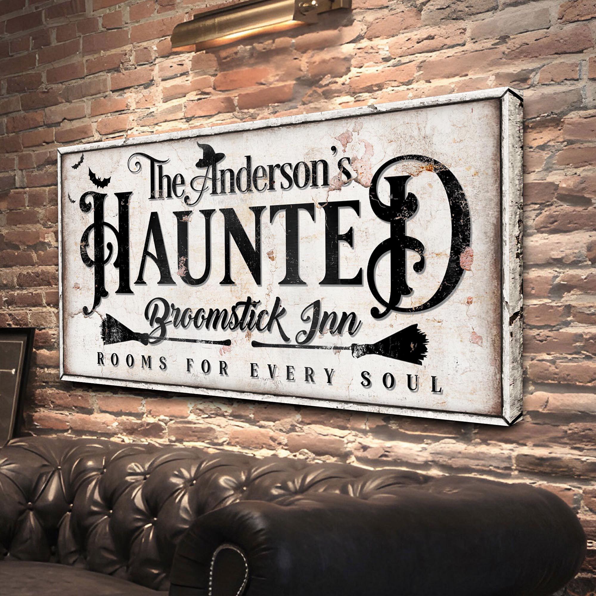 The Haunted Broomstick Inn Halloween Sign on sale at MyriadMart