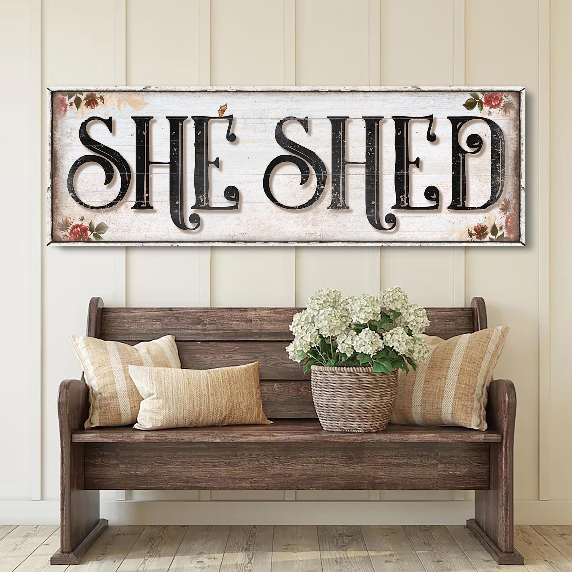 Personalized She Shed Sign XV on sale at MyriadMart