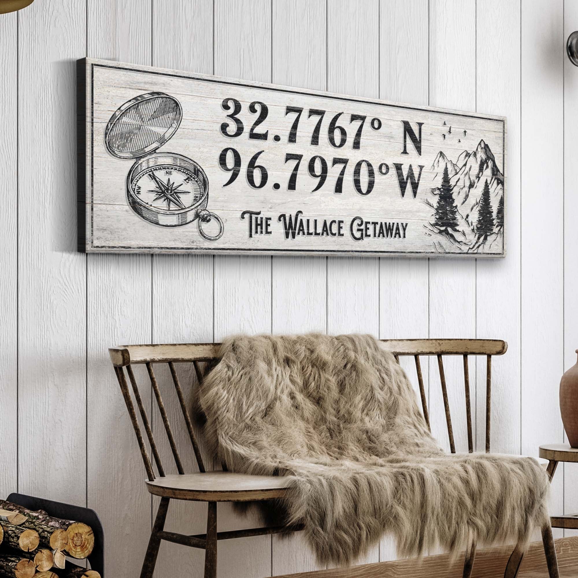 House Retreat Coordinates Sign II on sale at MyriadMart