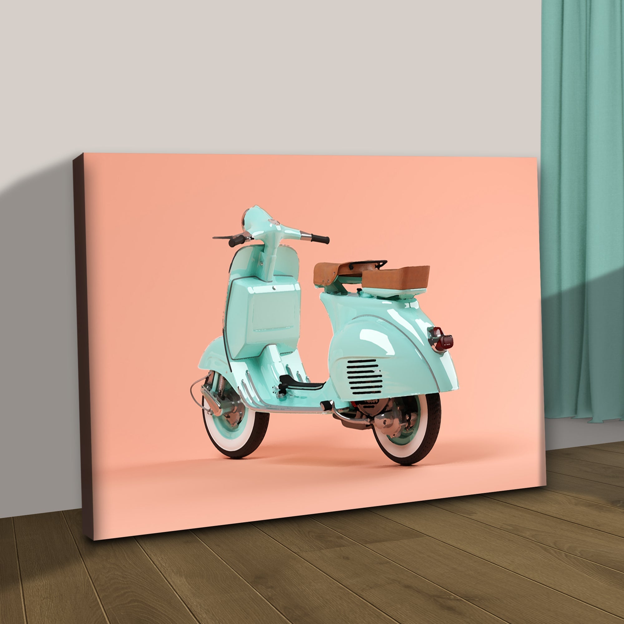 Scooter Motorcycle Rare Vespa Canvas Wall Art on sale at MyriadMart