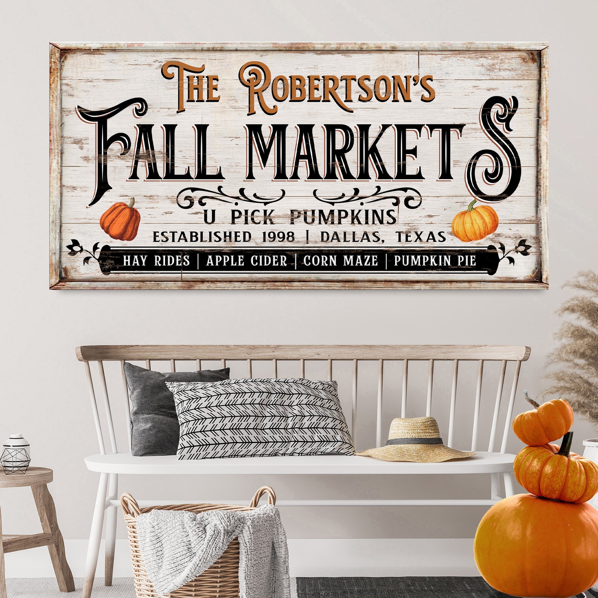 Pumpkin Patch Fall Market Thanksgiving Sign on sale at MyriadMart