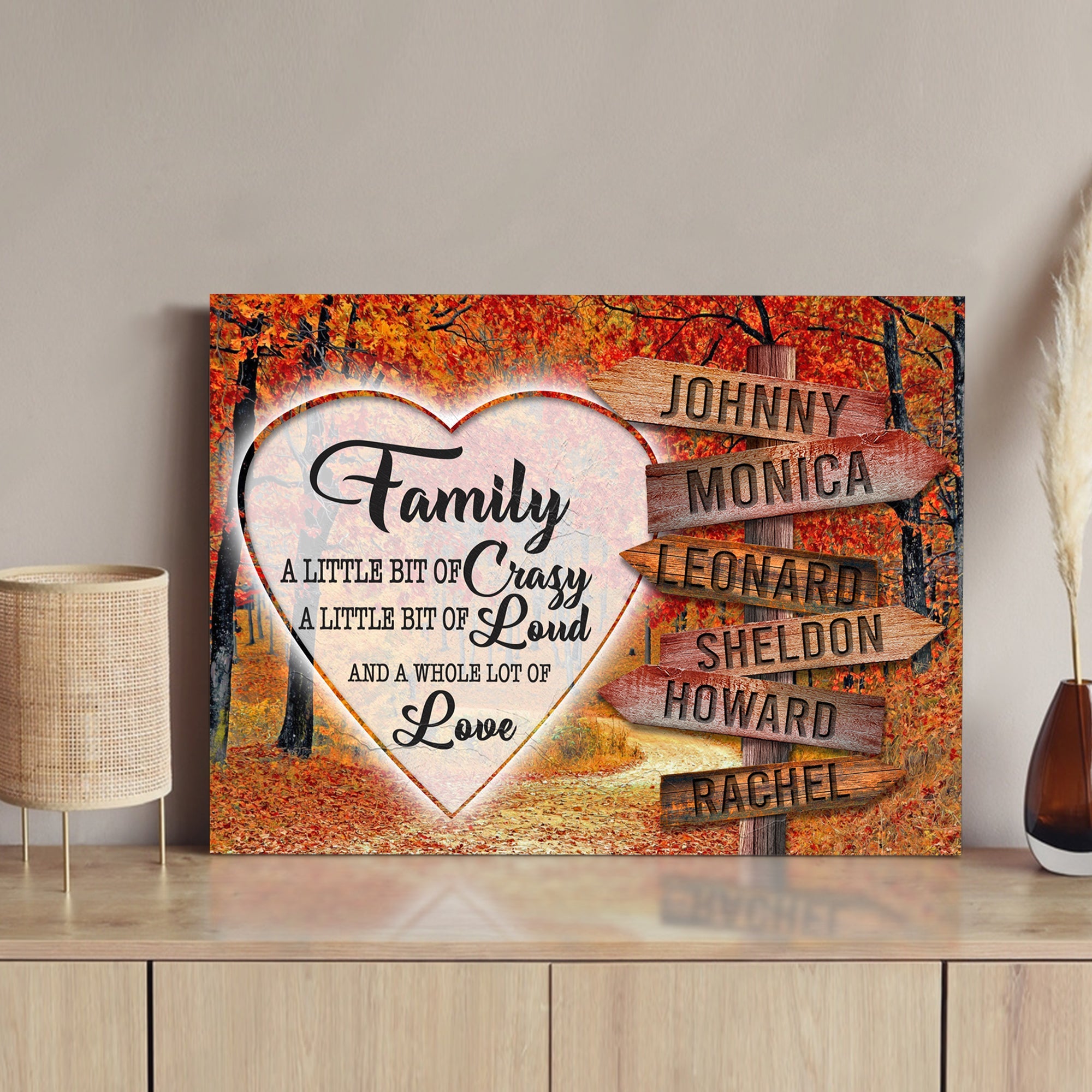 A Lot of Love Family Names Sign III on sale at MyriadMart