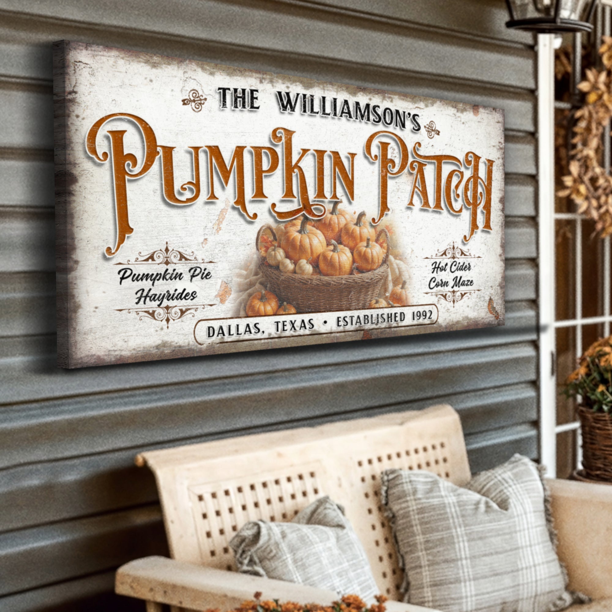 Personalized Pumpkin Patch Sign II on sale at MyriadMart