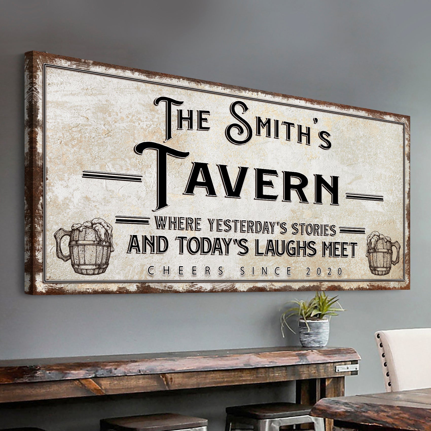 Tavern Where Yesterday's Stories and Today's Laughs Meet Sign on sale at MyriadMart