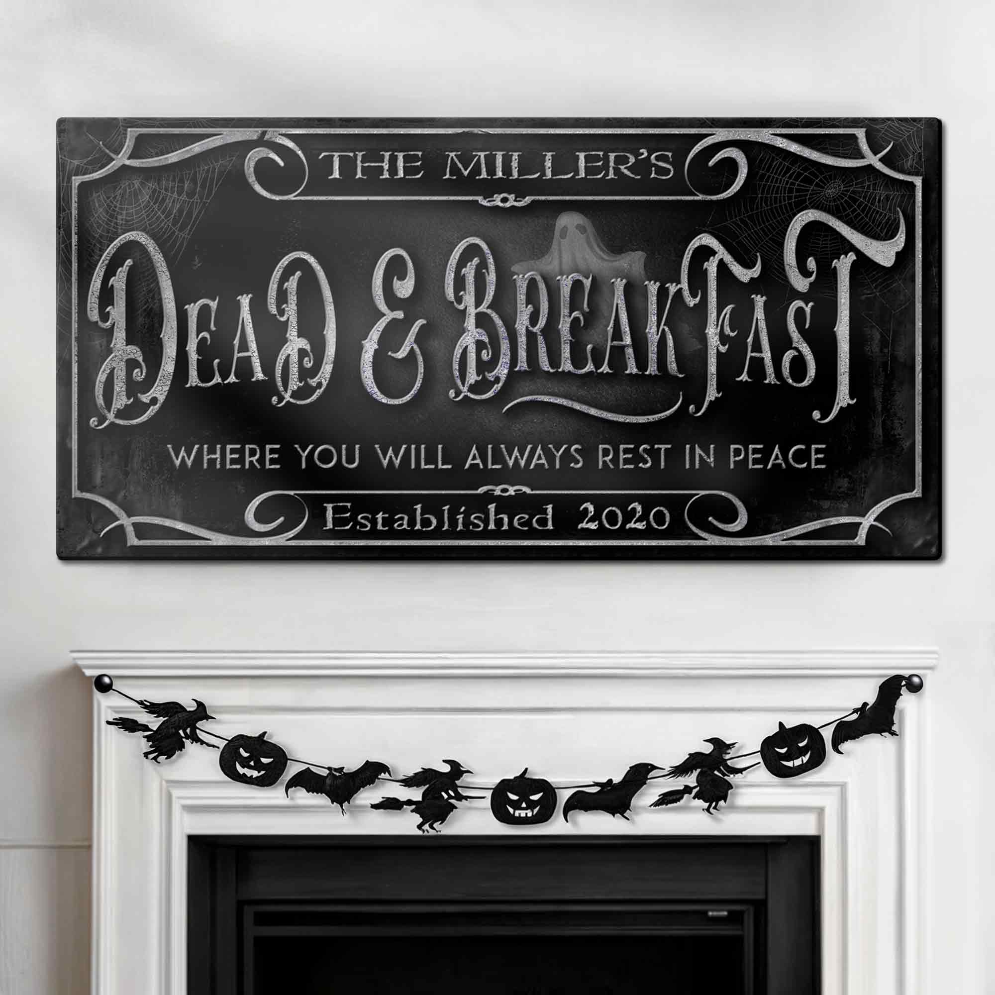 Personalized Dead & Breakfast Sign on sale at MyriadMart