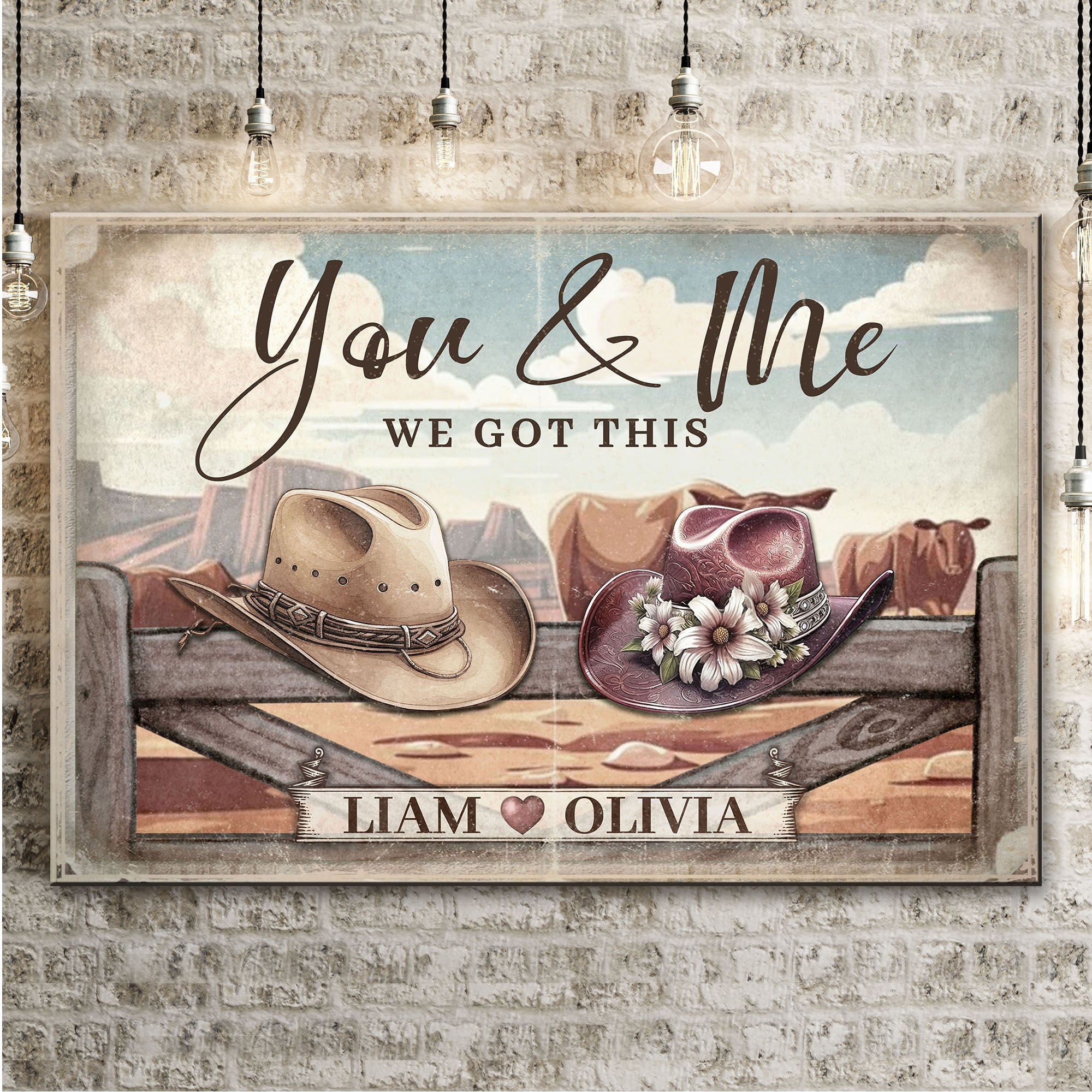 Cowboy Themed We Got This Couple Sign on sale at MyriadMart