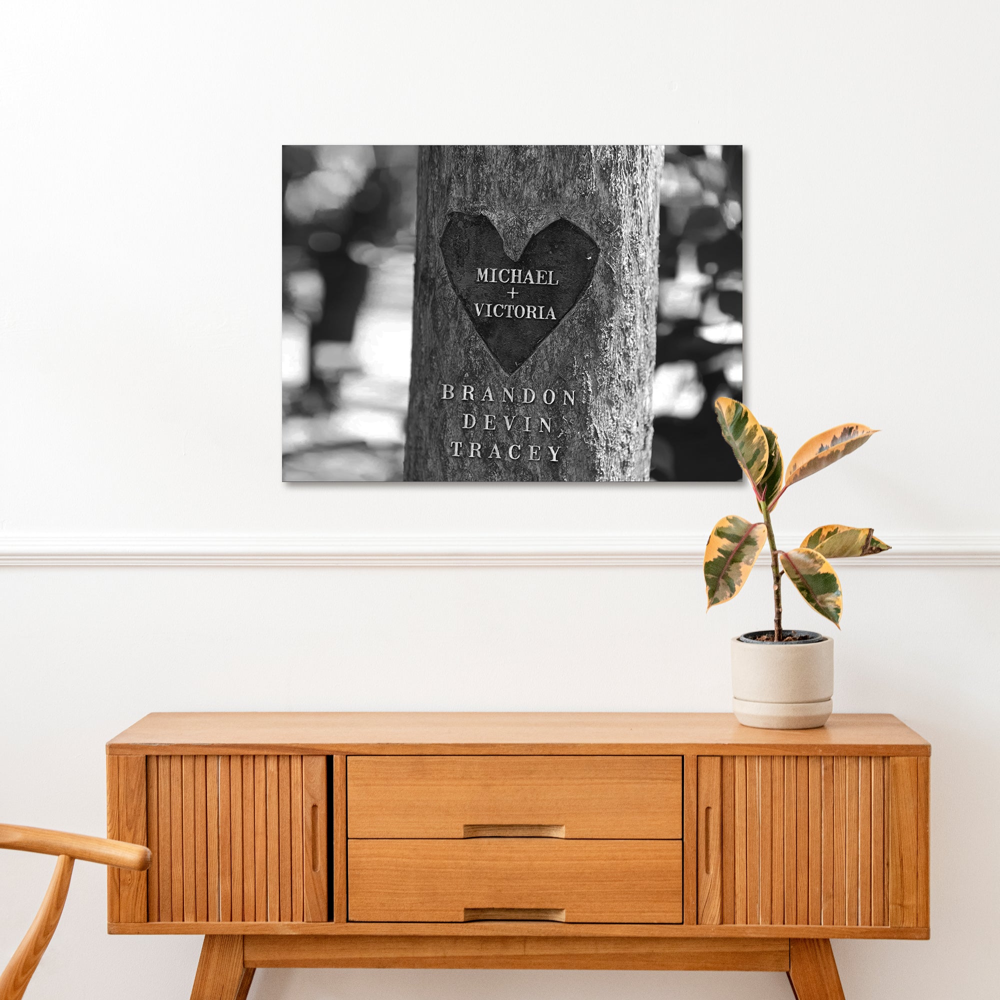 Tree Trunk Family Names Sign on sale at MyriadMart