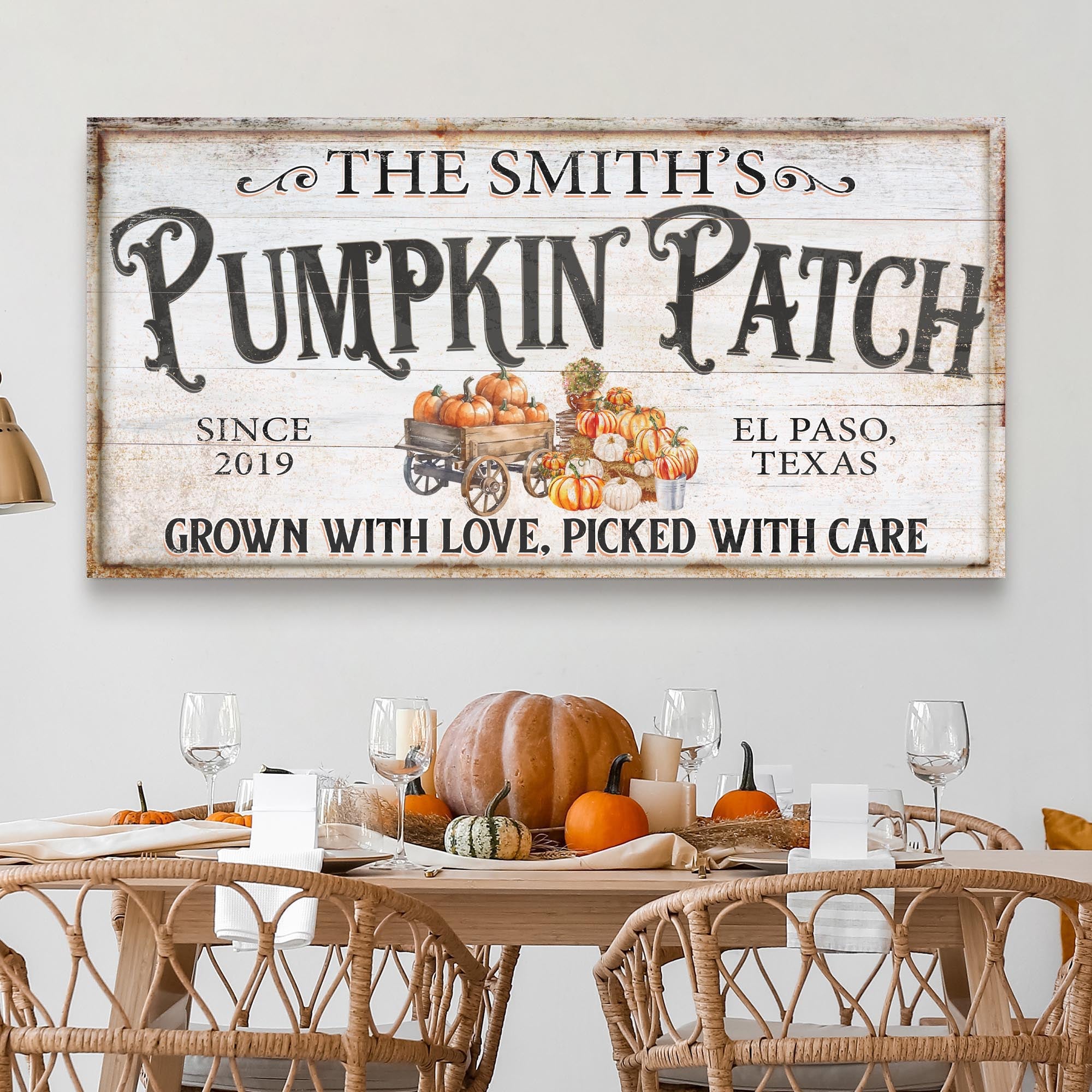 Personalized Pumpkin Patch Sign VII on sale at MyriadMart