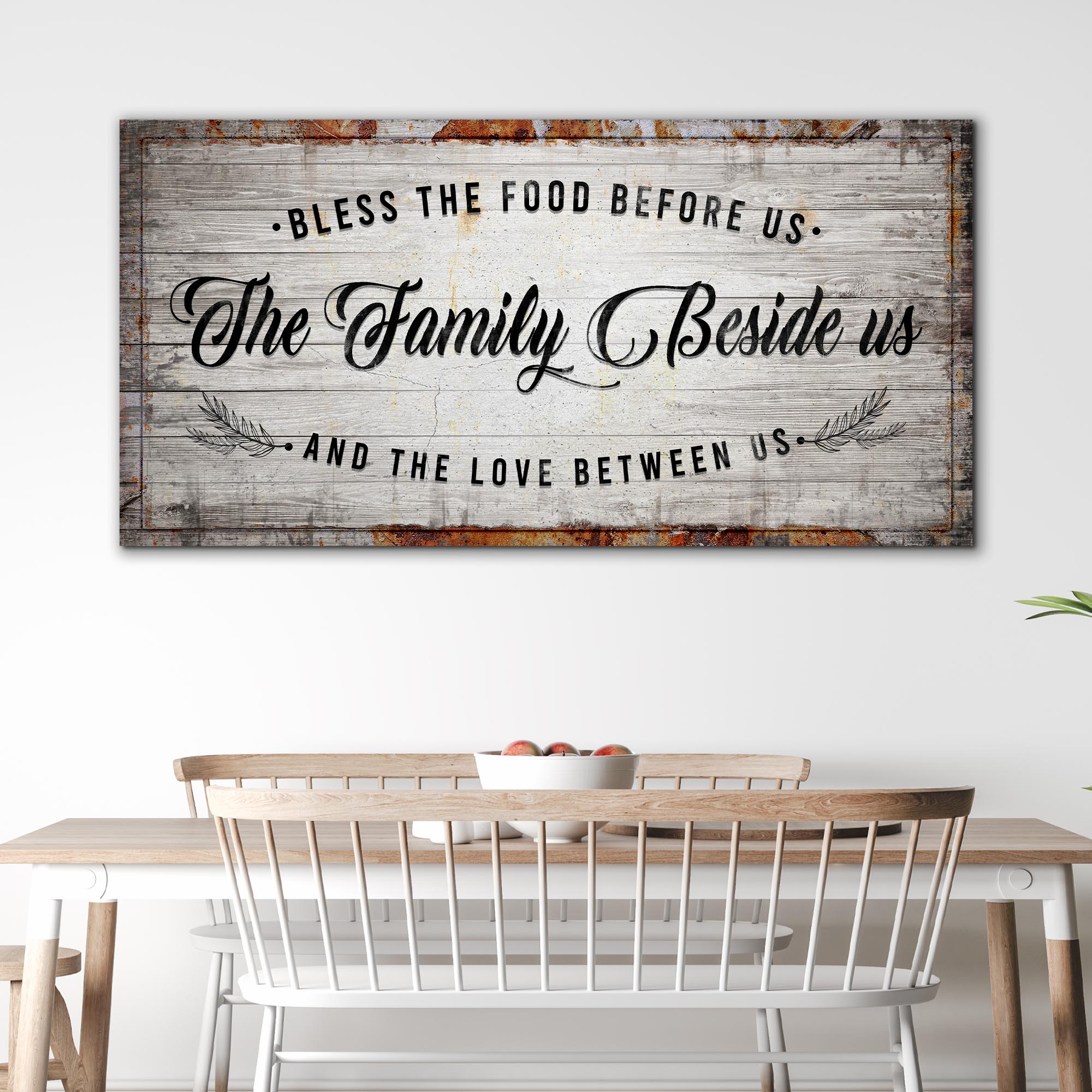 Bless The Food Before Us Kitchen Sign on sale at MyriadMart