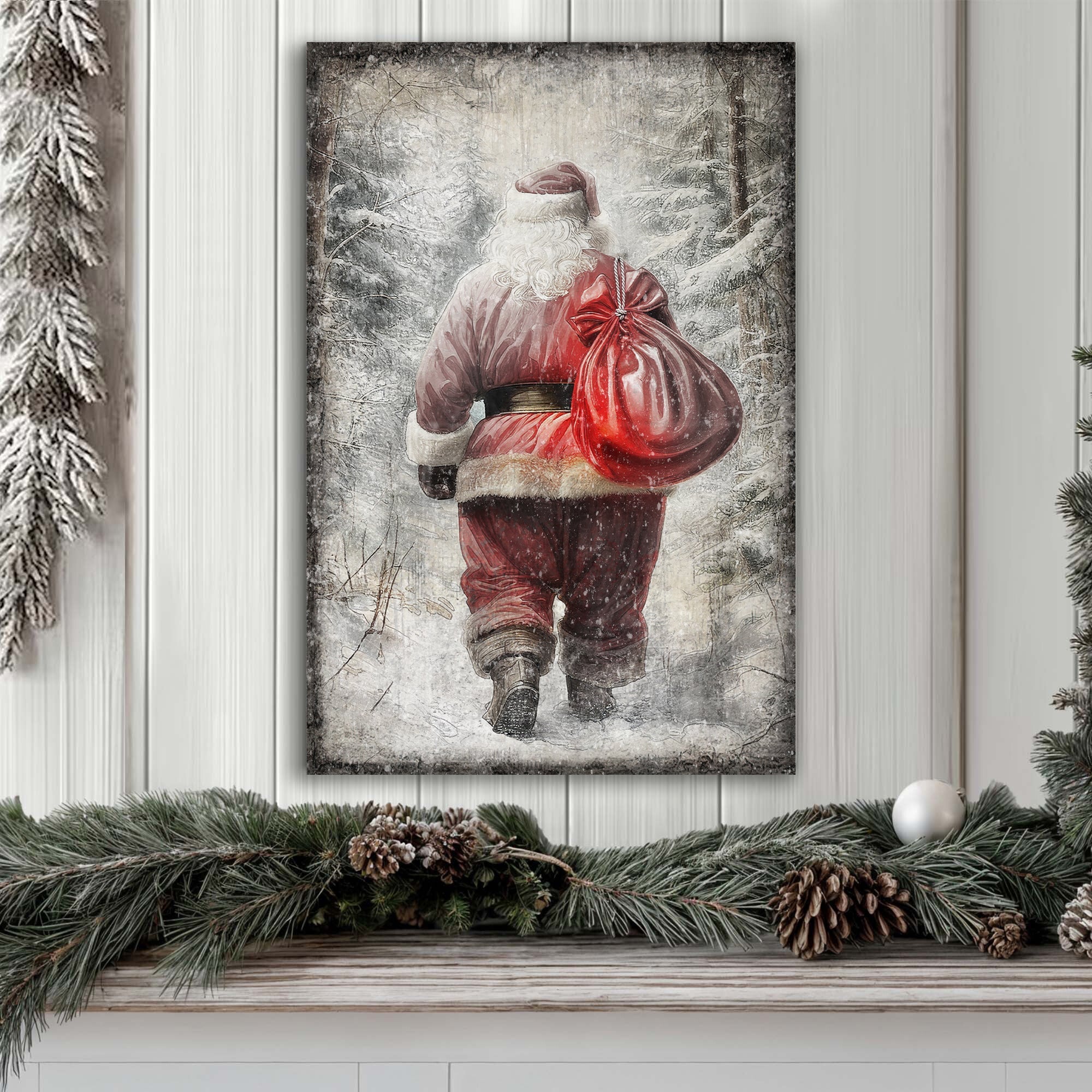Vintage Christmas Santa Claus Wall Art III on sale at MyriadMart