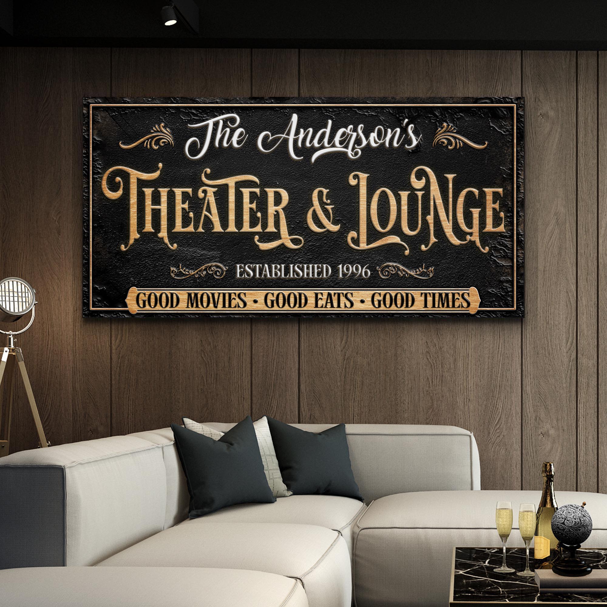 Family Theater And Lounge Sign VI on sale at MyriadMart