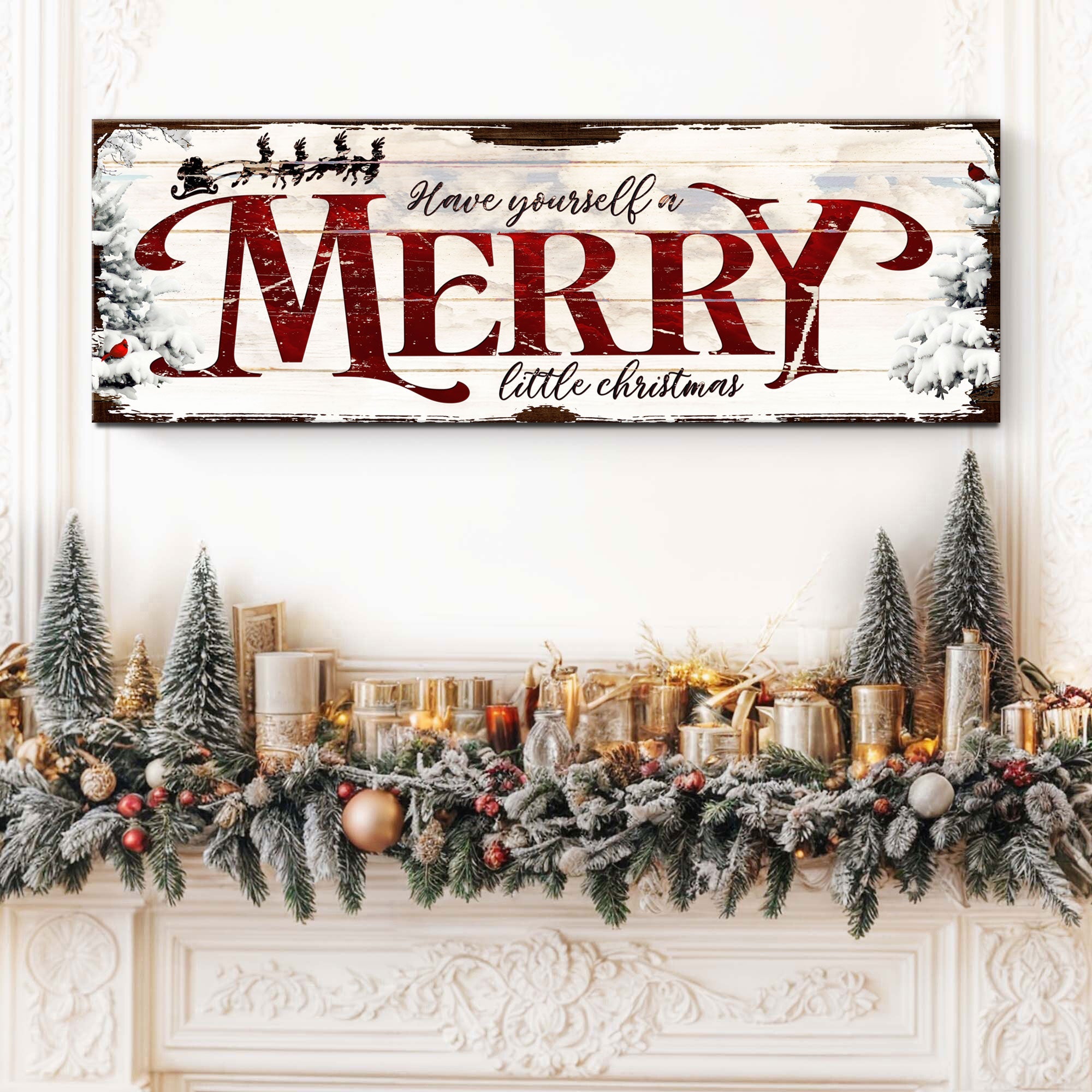 Have Yourself a Merry Little Christmas Sign VIII on sale at MyriadMart