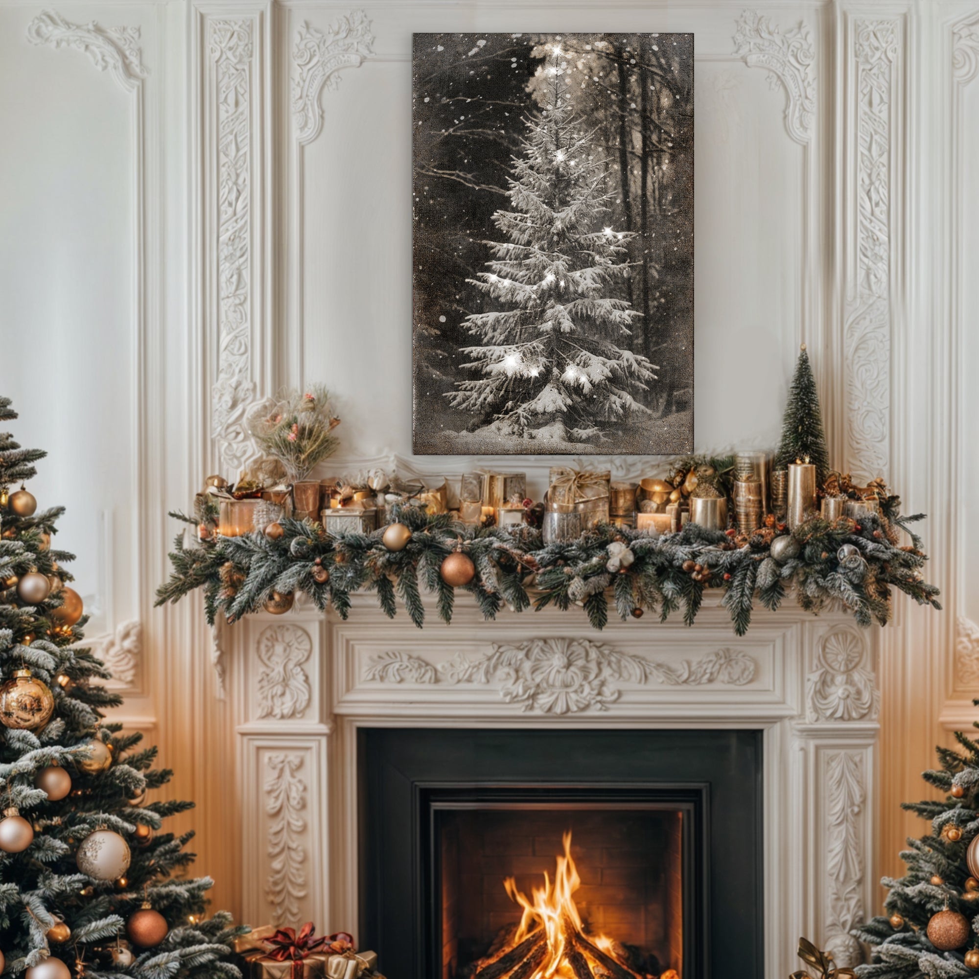 Vintage Christmas Tree Wall Art on sale at MyriadMart