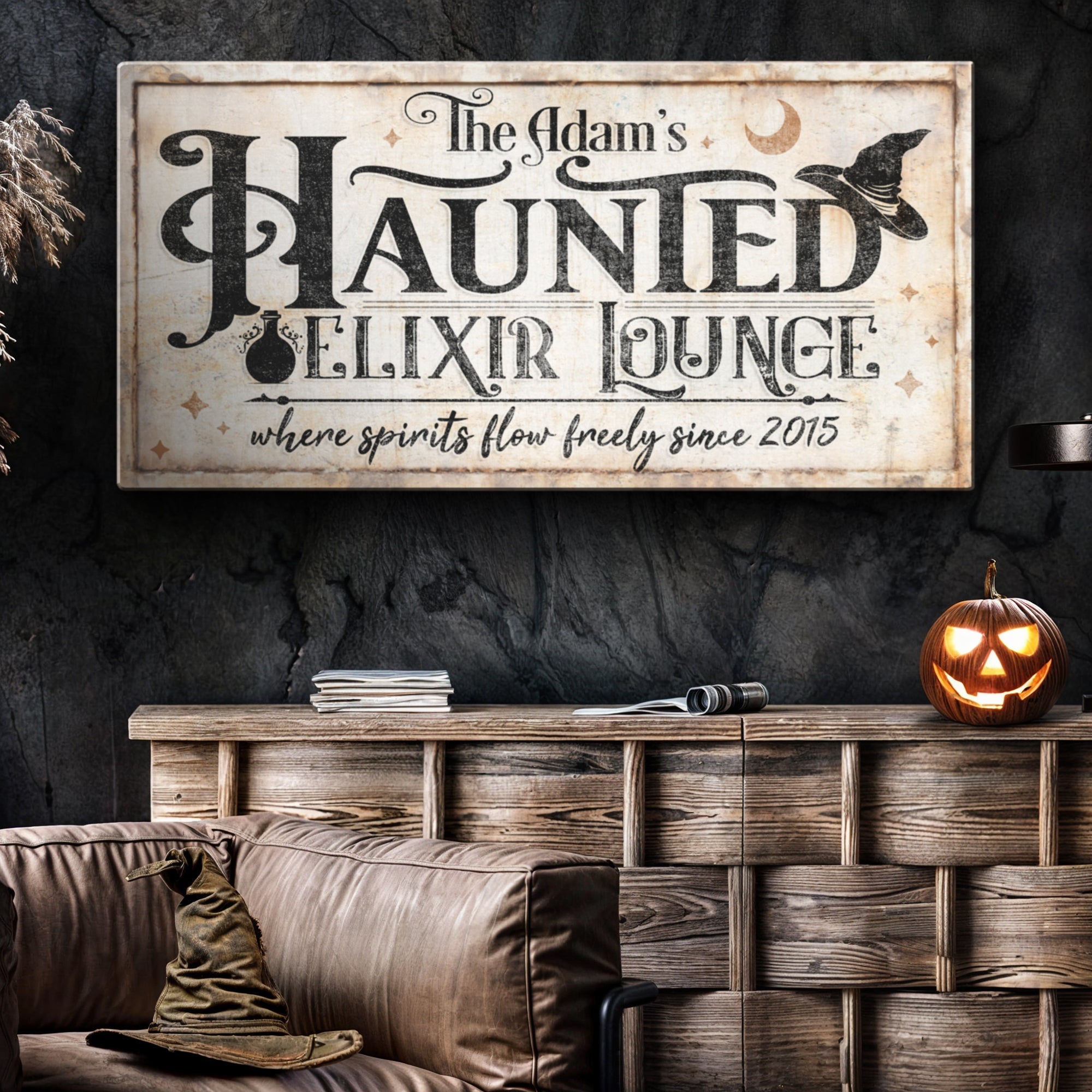 The Haunted Elixir Lounge Halloween Sign II on sale at MyriadMart