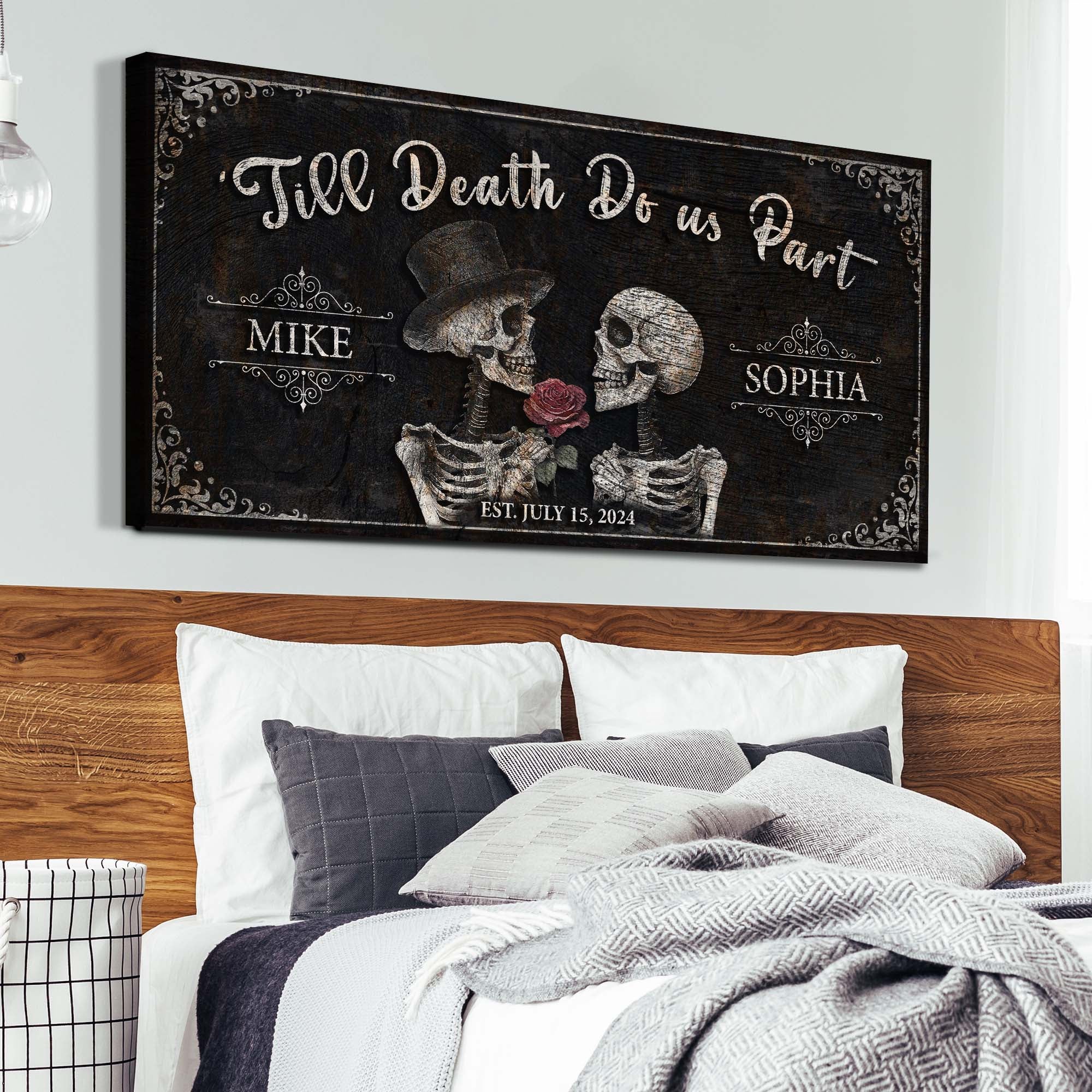 Till Death Do Us Part Skeleton Couple Sign III on sale at MyriadMart