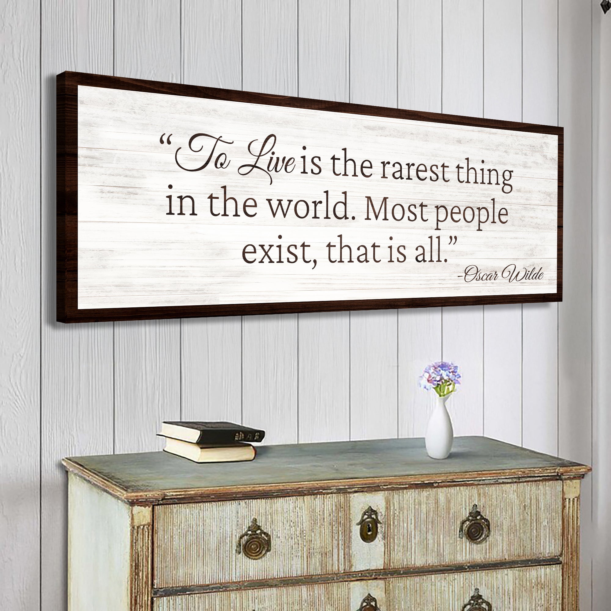 To Live Is The Rarest Thing Farmhouse Sign II on sale at MyriadMart