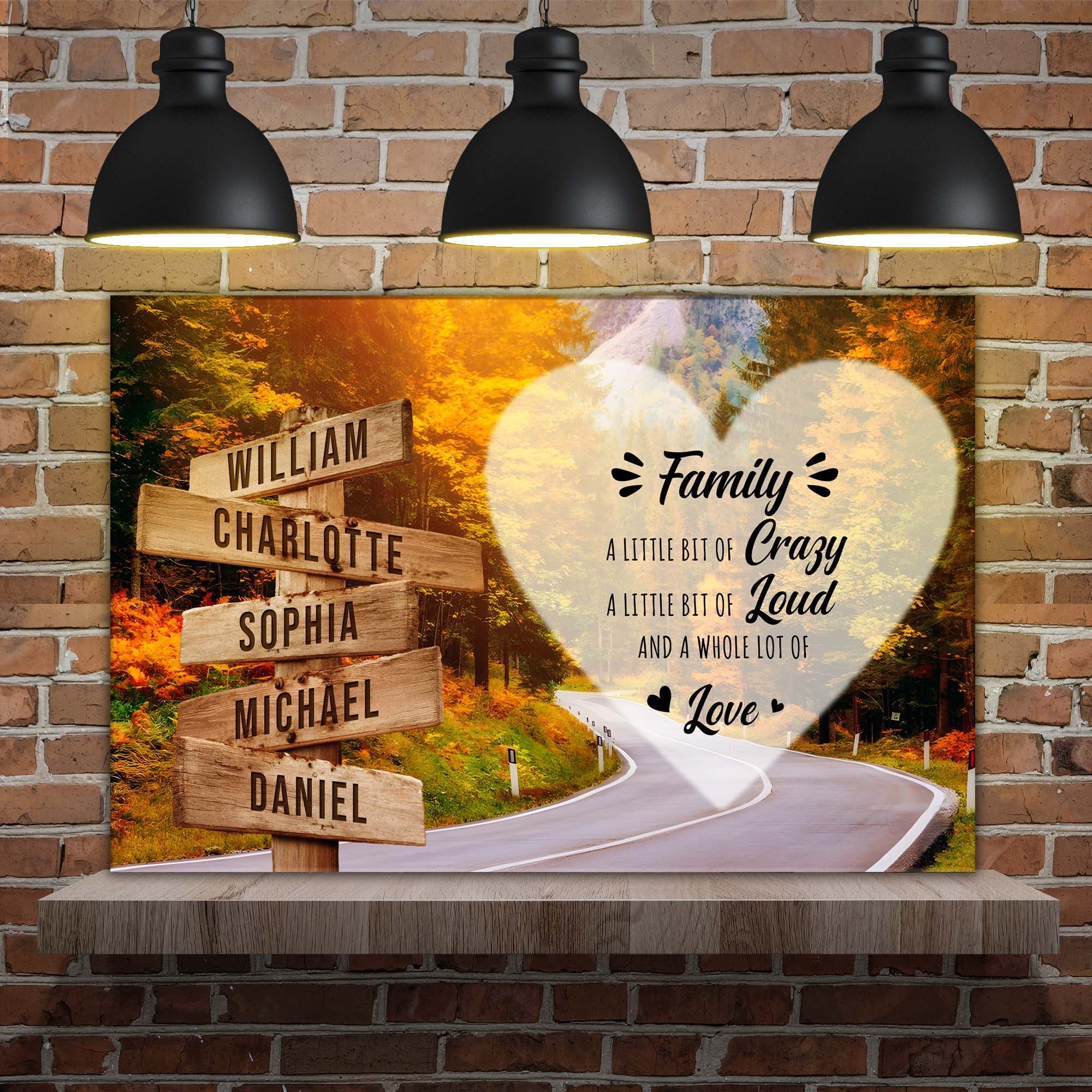 A Lot of Love Family Names Sign II on sale at MyriadMart