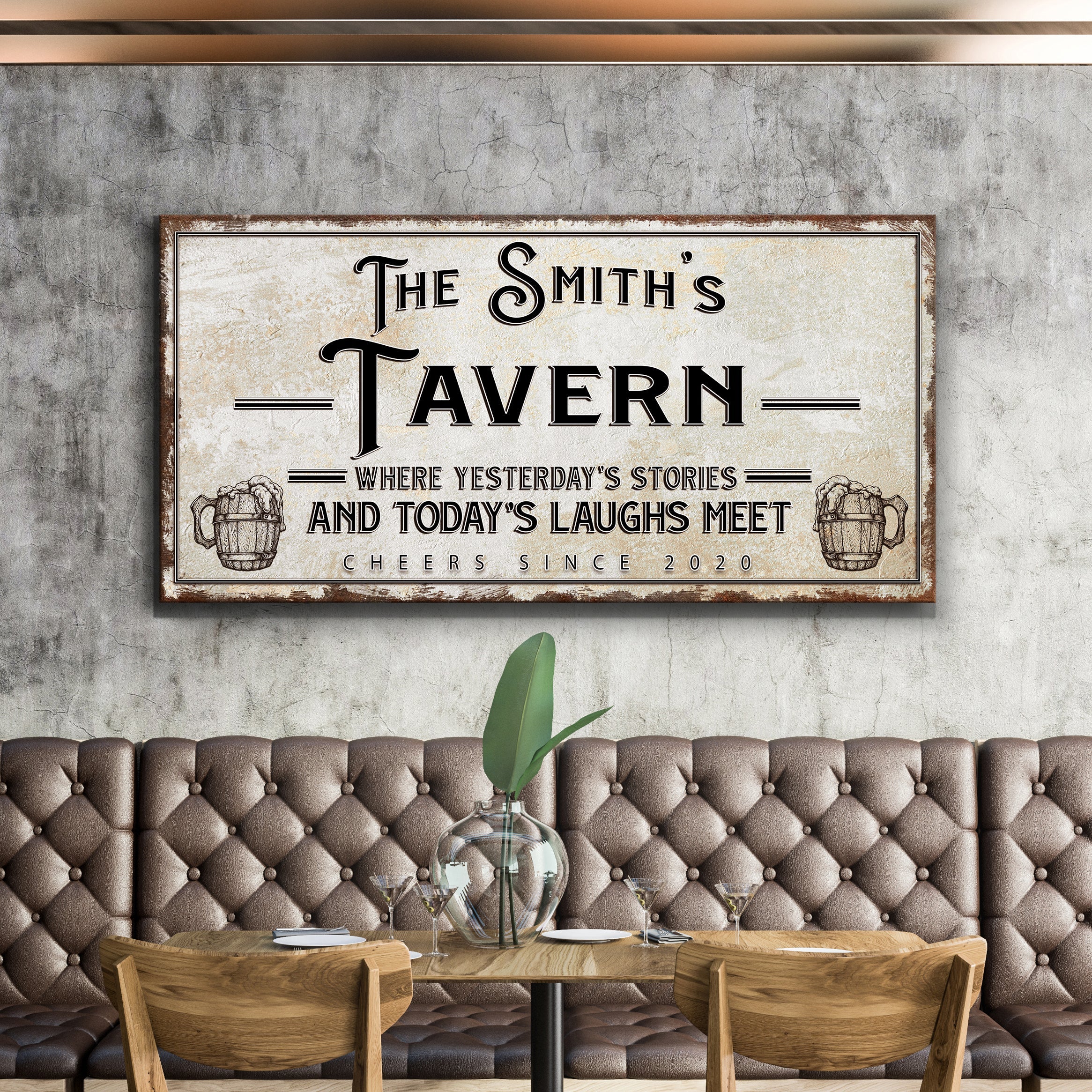 Tavern Where Yesterday's Stories and Today's Laughs Meet Sign on sale at MyriadMart